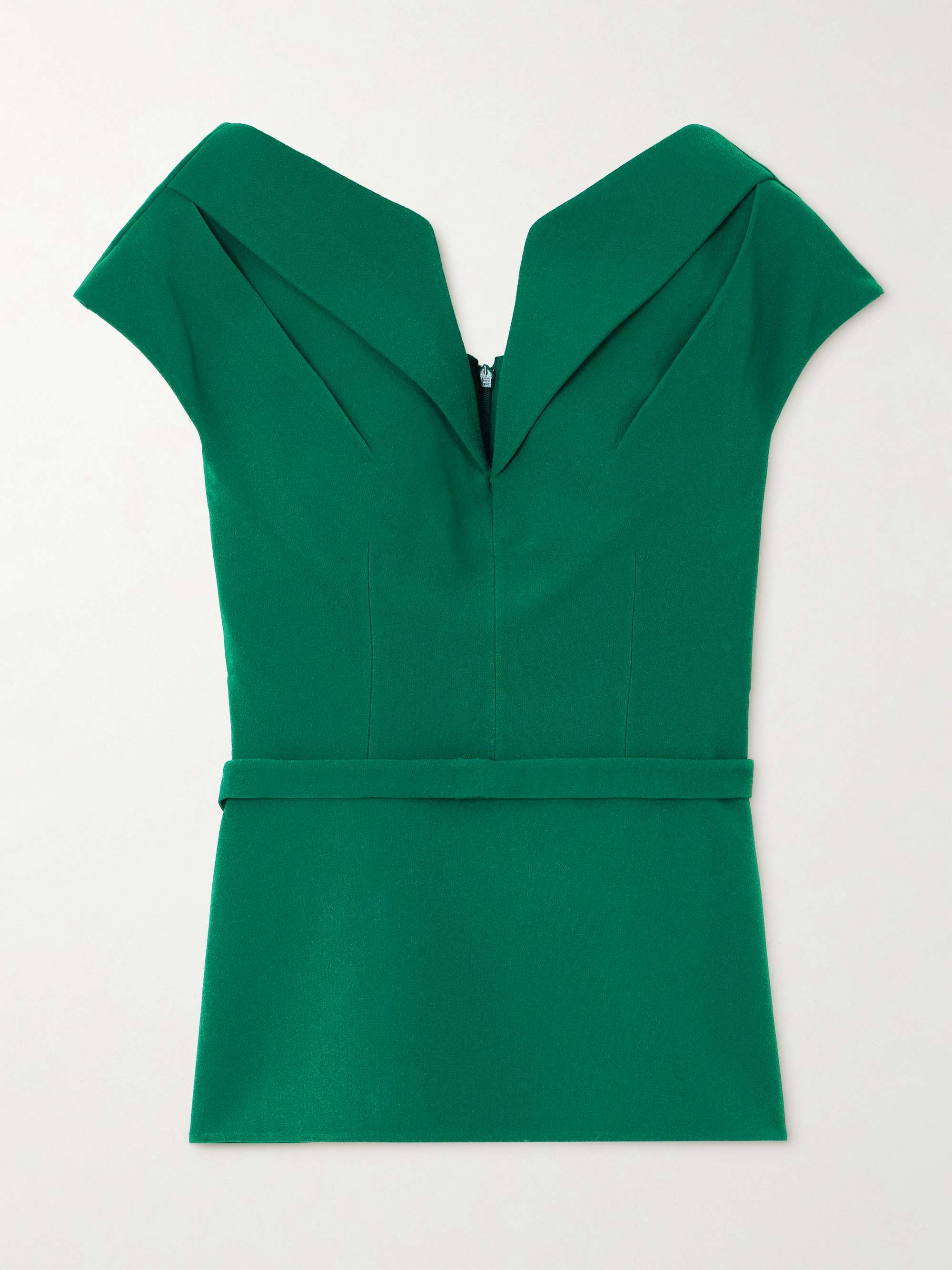 Aliye off-the-shoulder belted crepe top view
