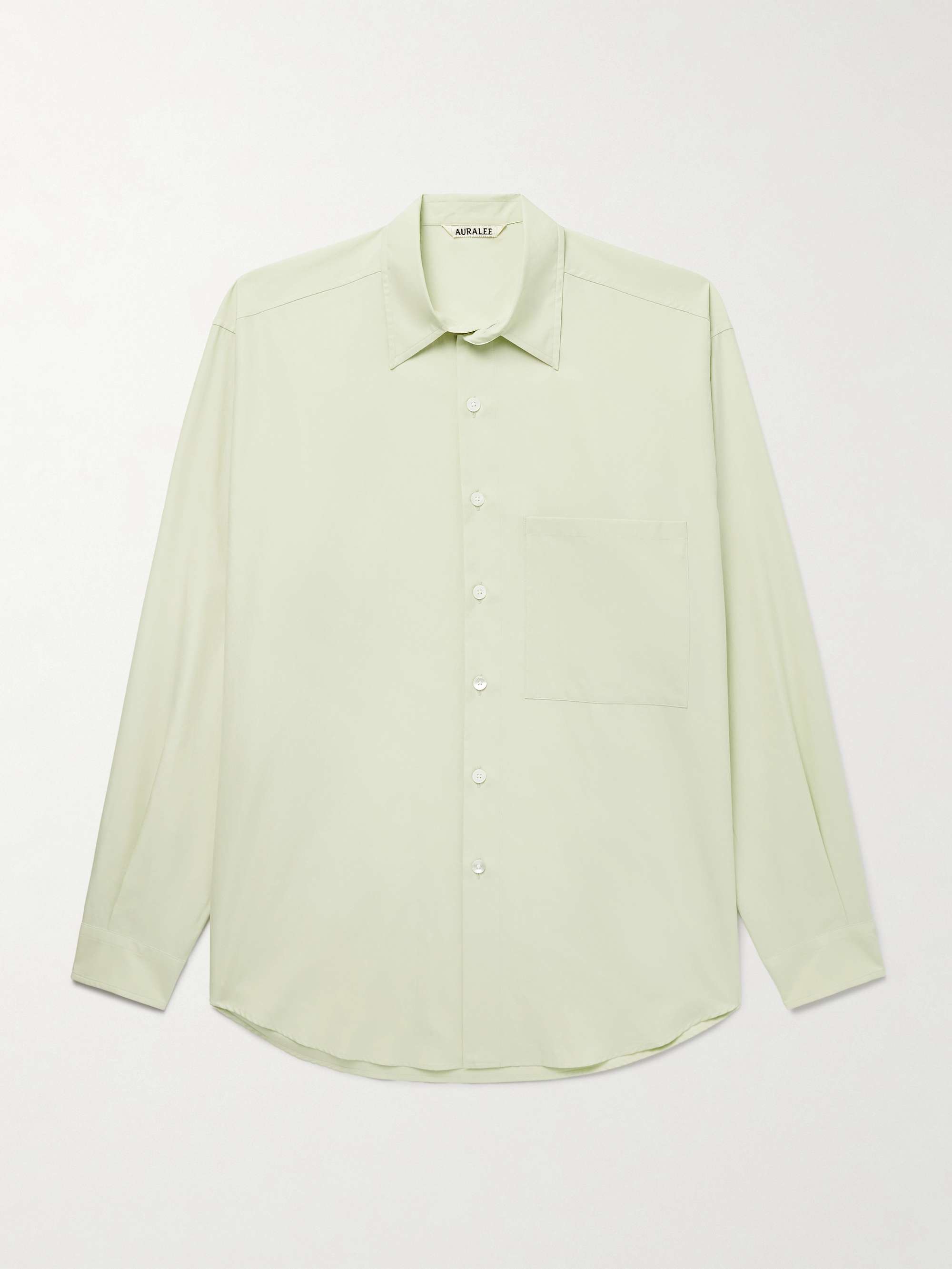 Oversized Washed Cotton-Poplin Shirt view