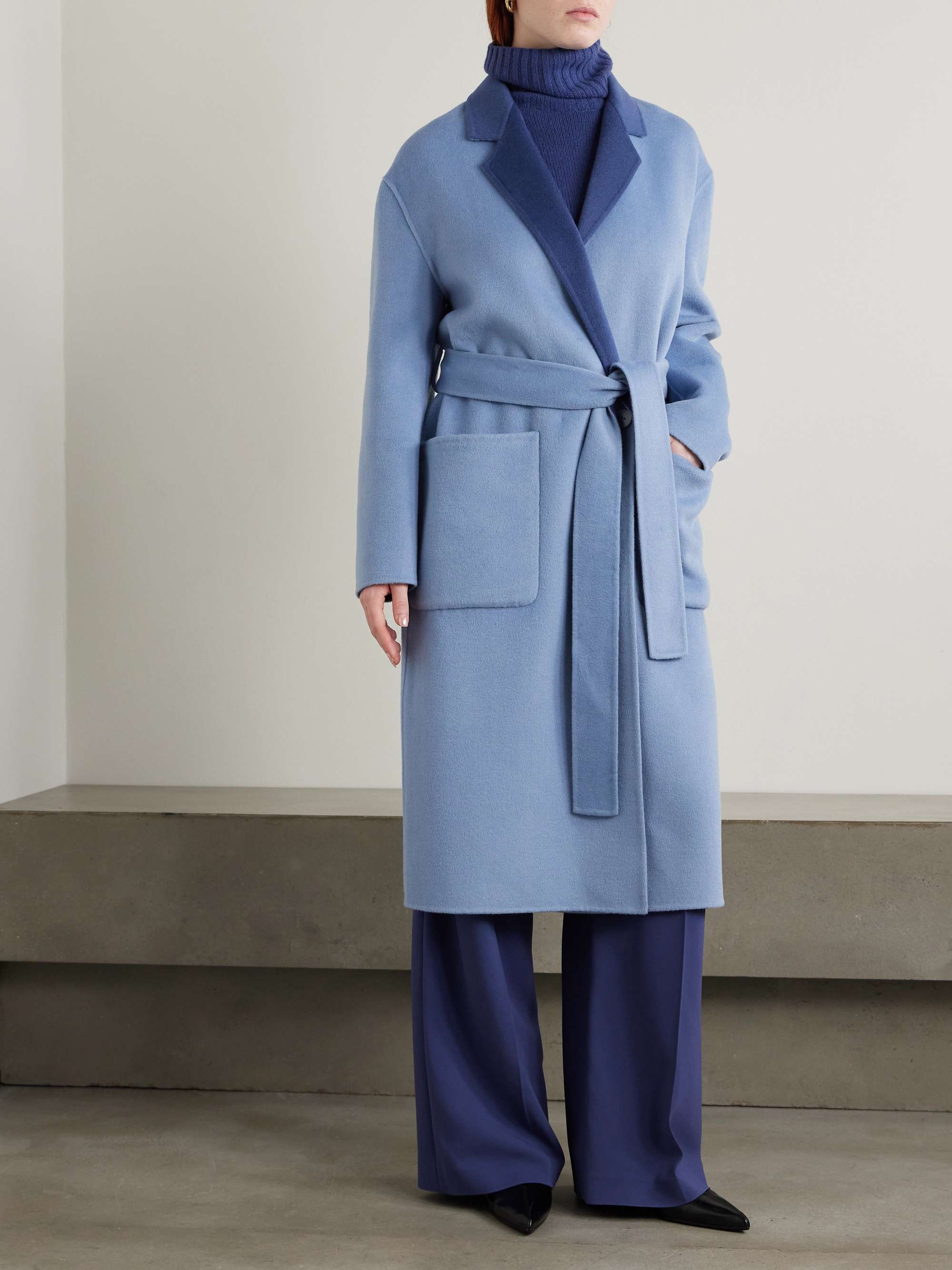 Edmond reversible wool, cashmere and silk-blend coat view