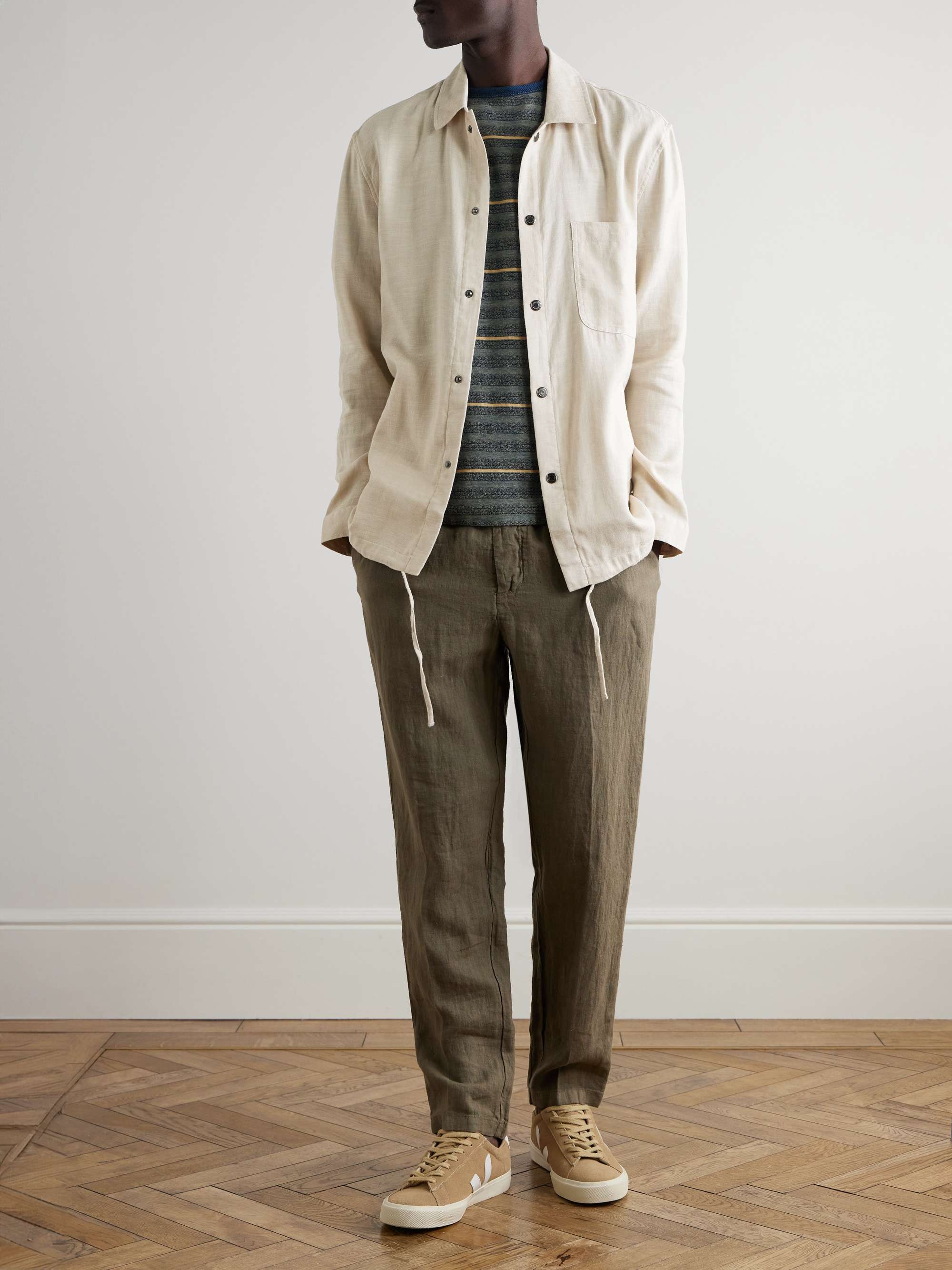 Diego Linen and Cotton-Blend Coach Jacket view