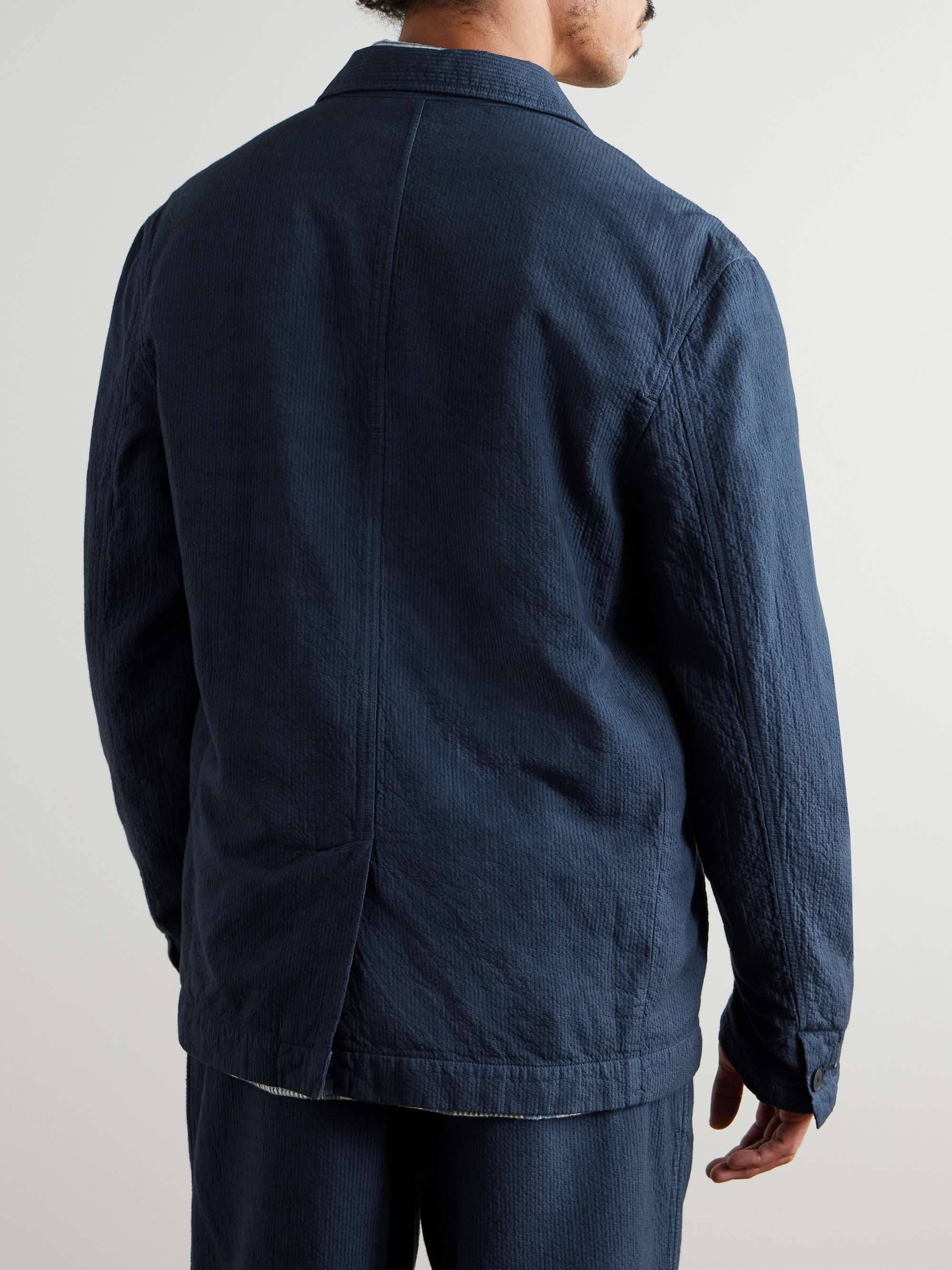 Topstitched Cotton Blazer view