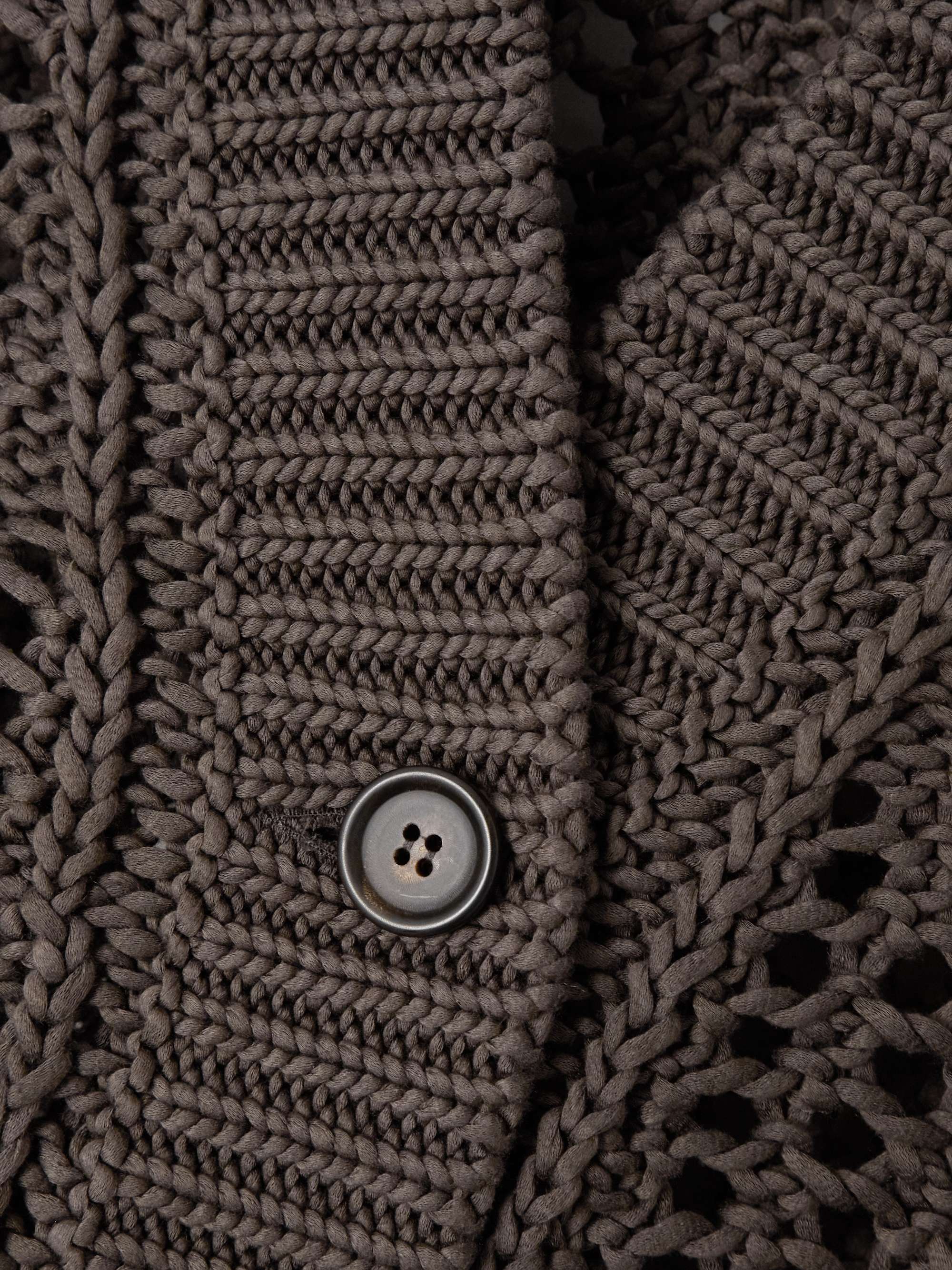 Open-knit cotton cardigan view