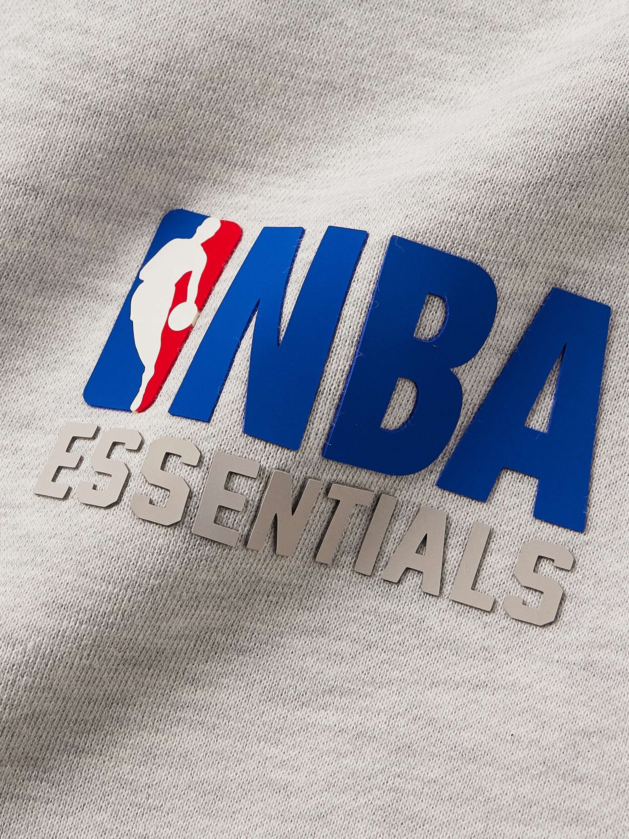 + NBA Straight-Leg Appliquéd Cotton-Blend Jersey Drawstring Shorts view
