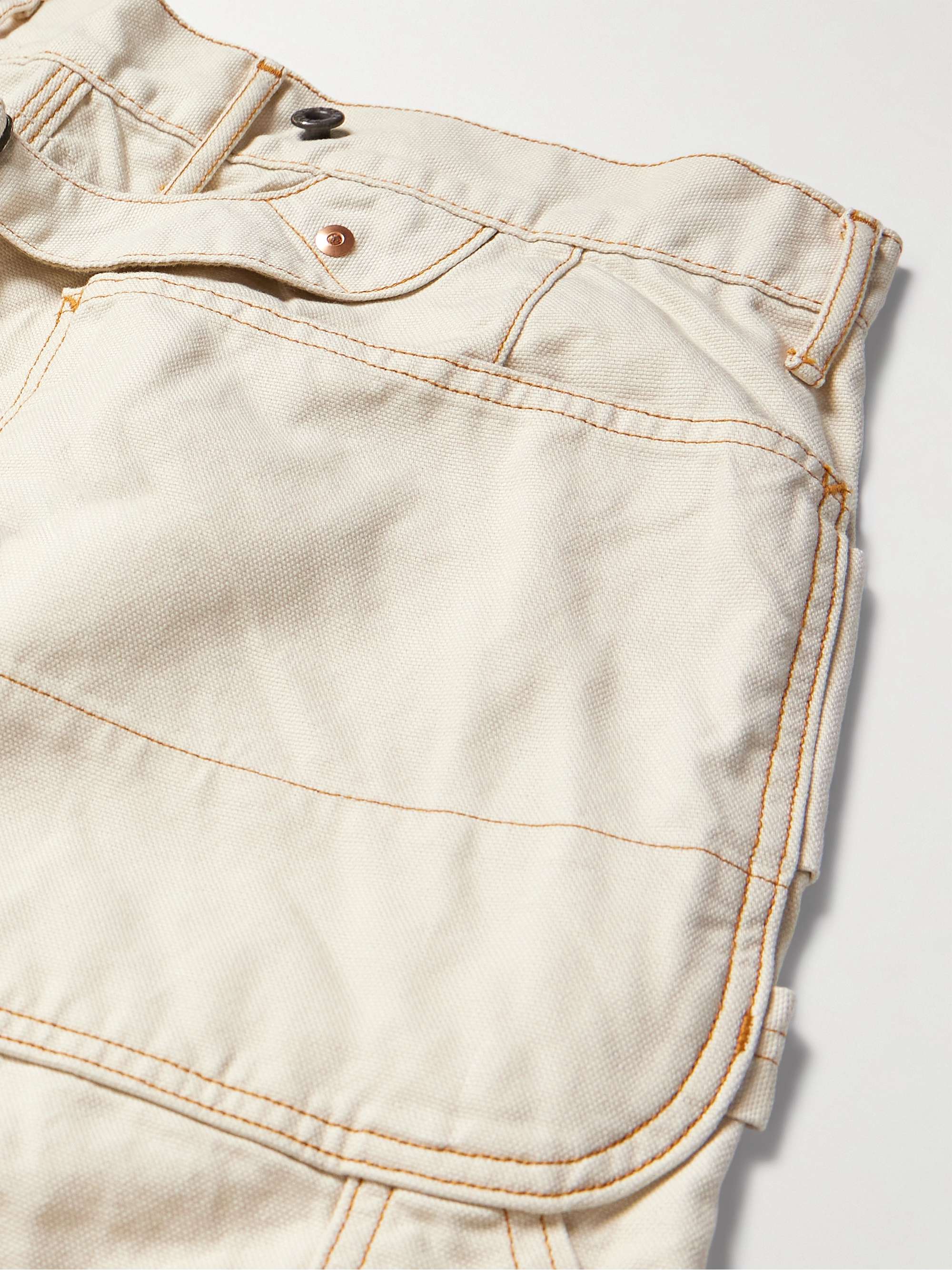 Lumber Tapered Embroidered Cotton-Canvas Cargo Trousers view