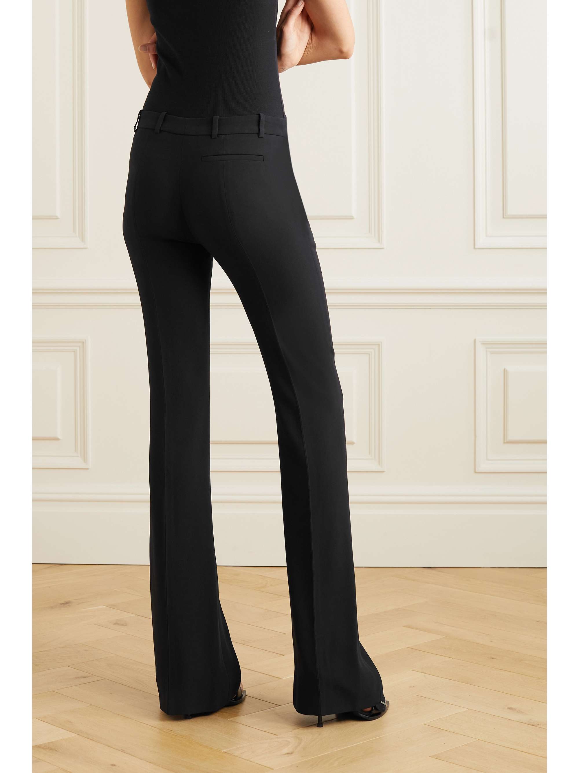 Crepe bootcut pants view