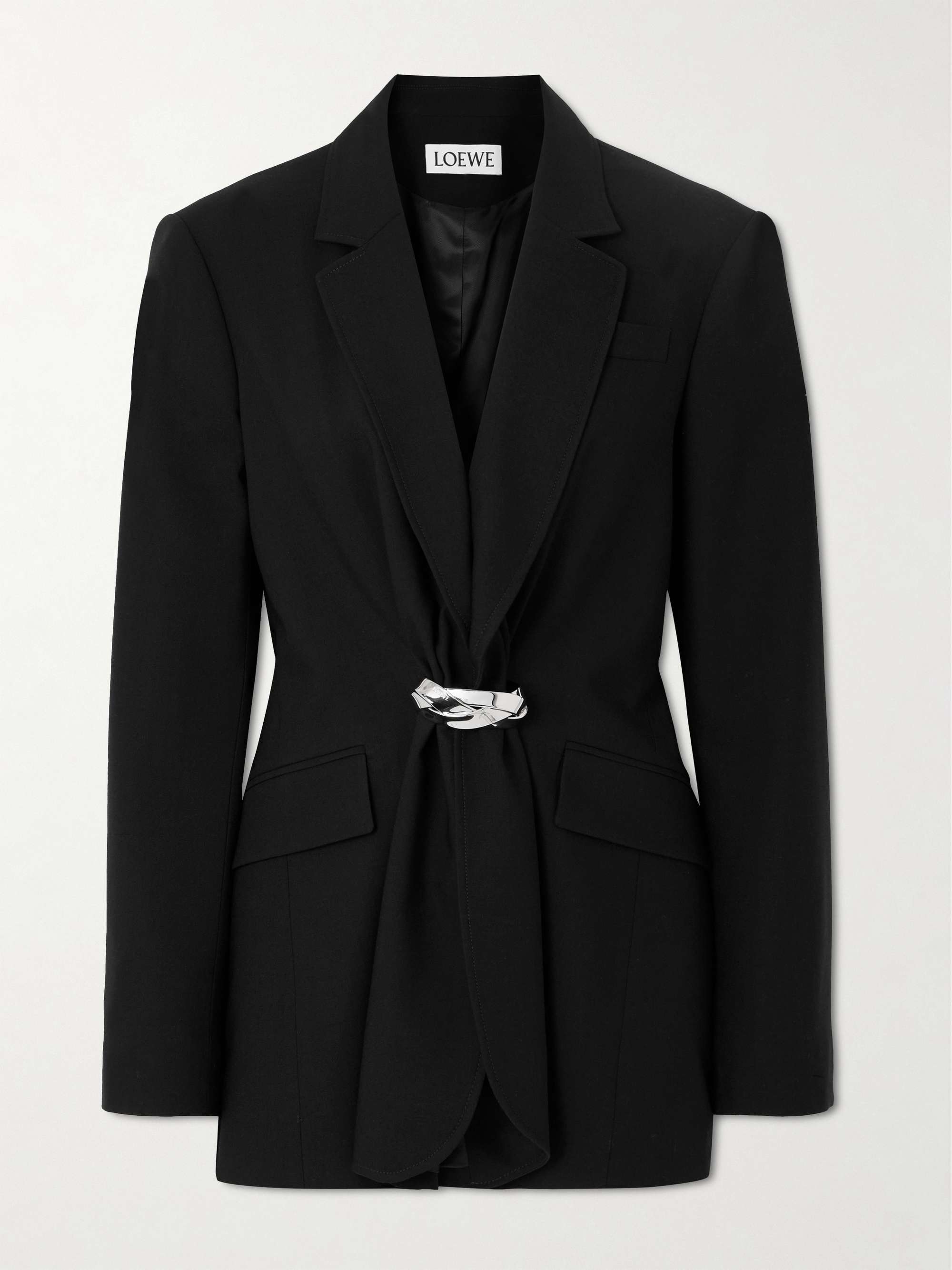 Embellished grain de poudre wool blazer view