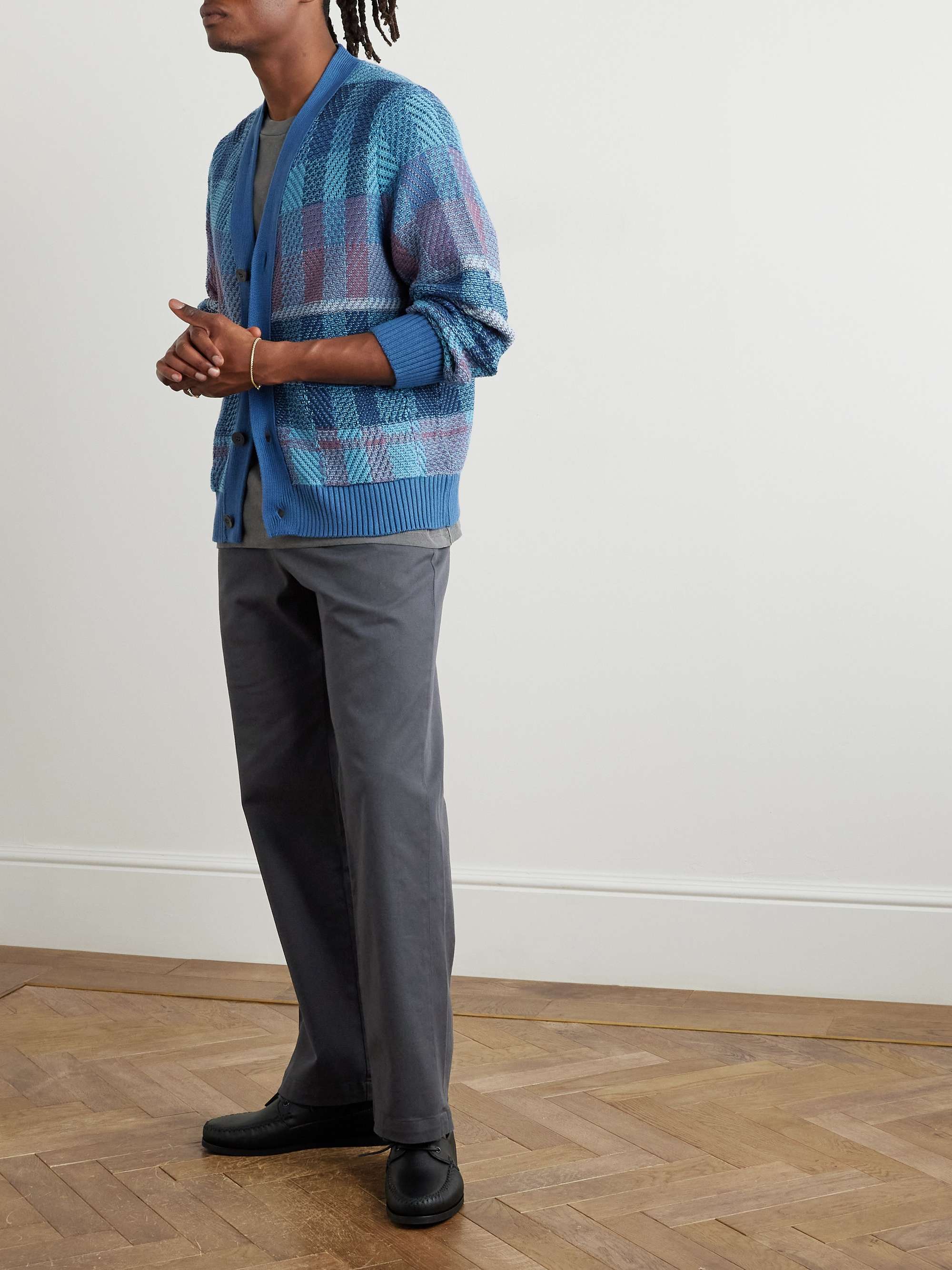 Edward Straight-Leg Pleated Cotton-Blend Cavalry Twill Trousers view