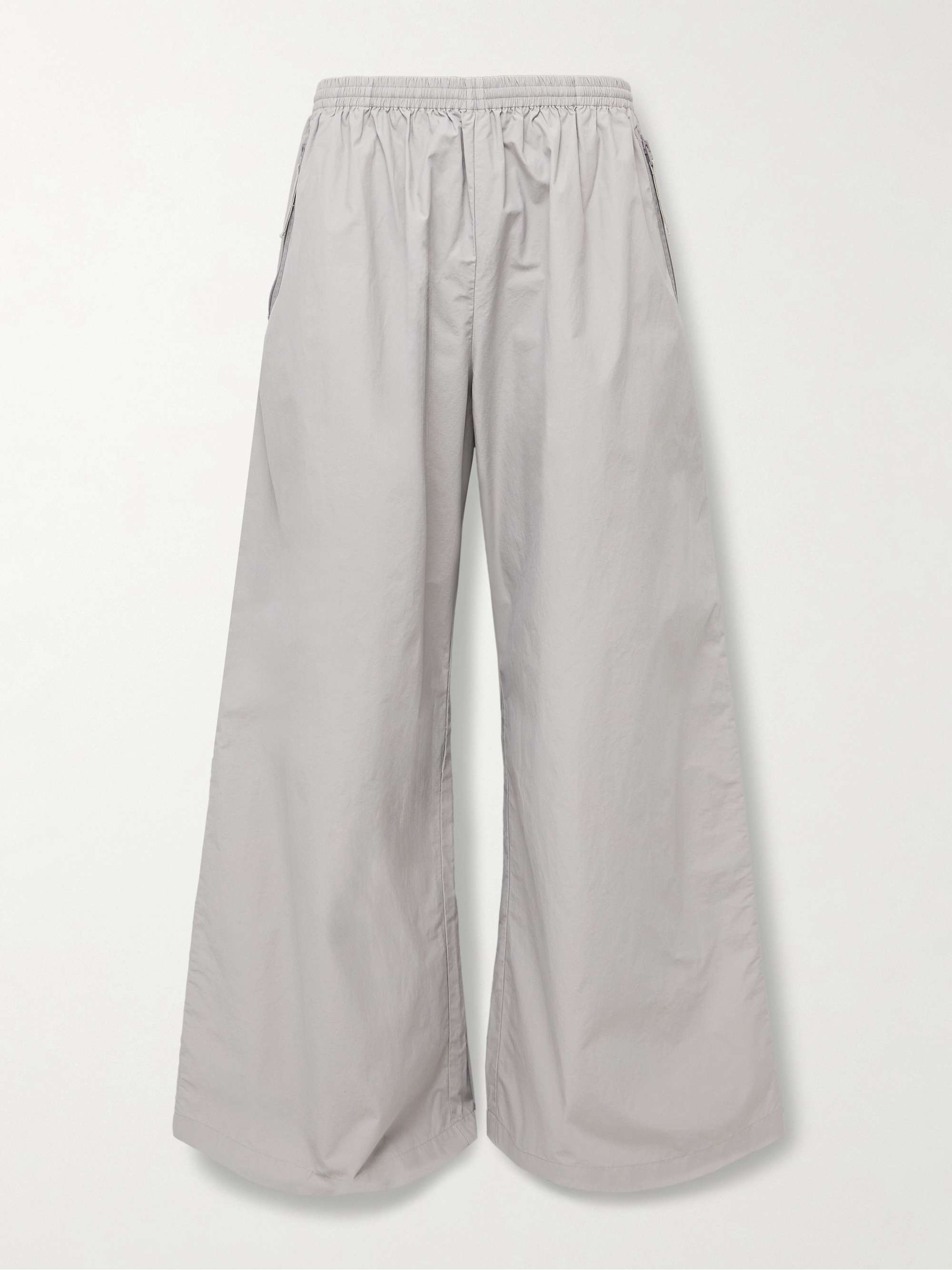 Pubbero Wide-Leg Cotton and Nylon-Blend Trousers view