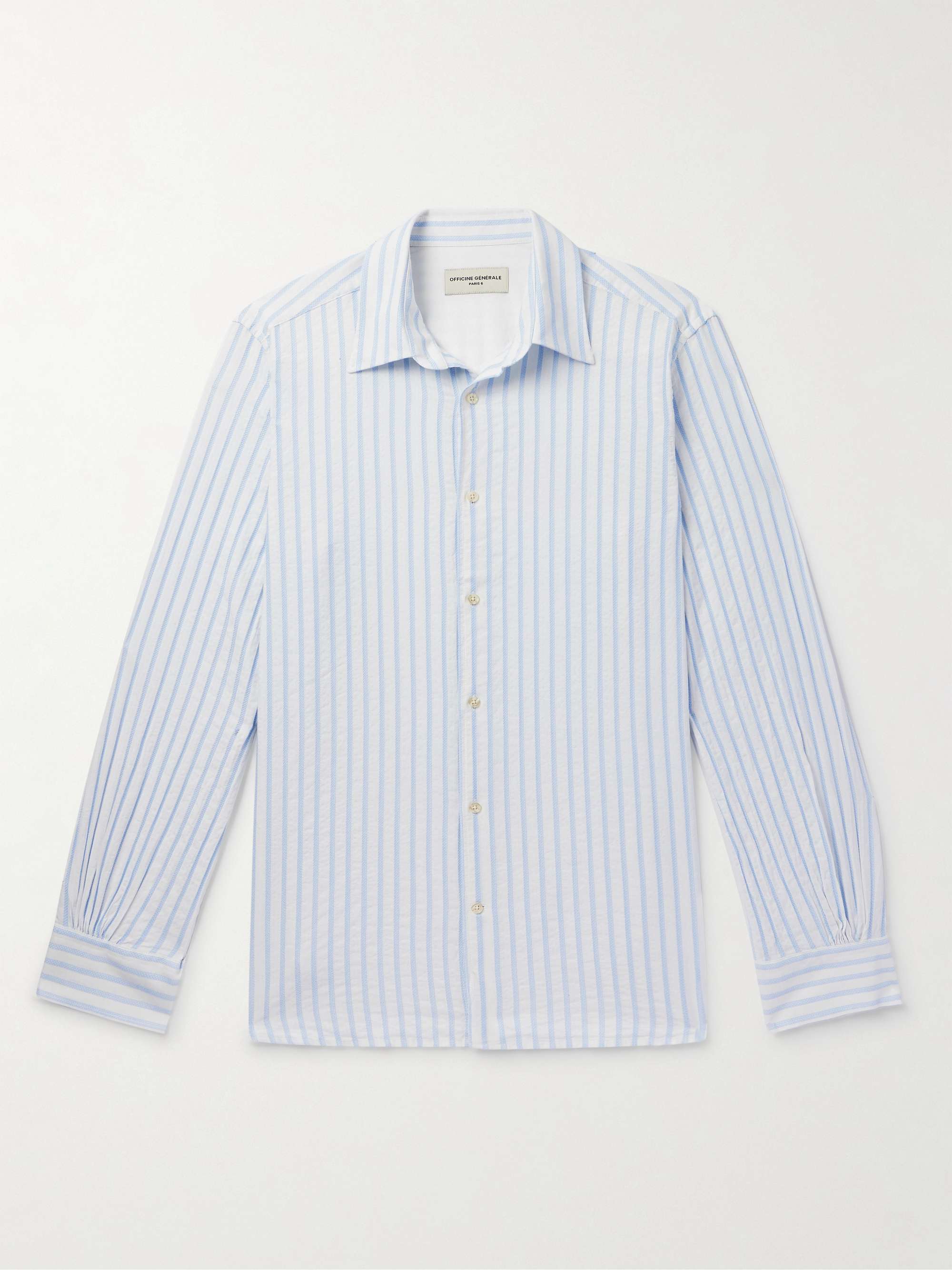 Giacomo Striped Cotton-Voile Shirt view