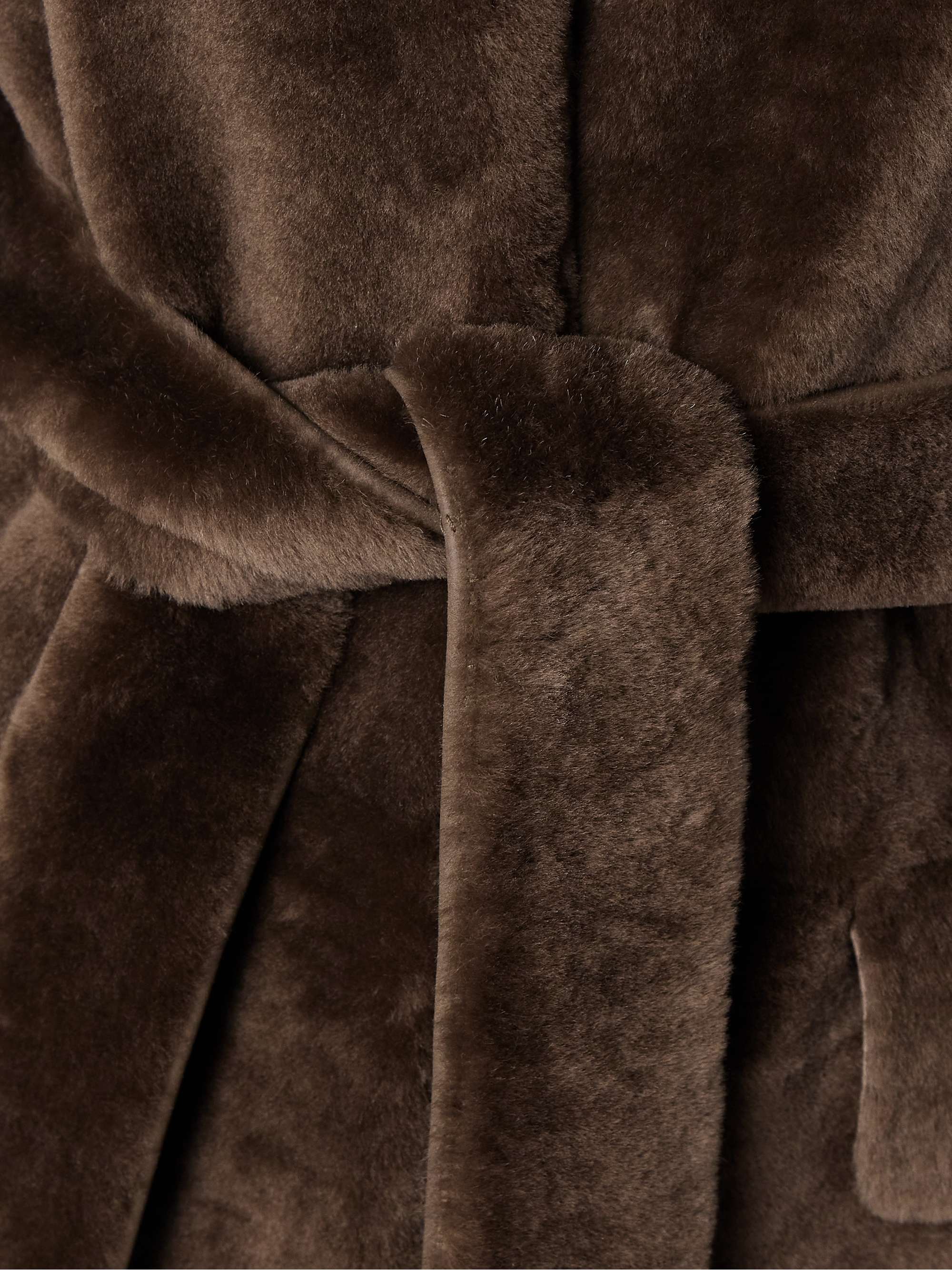 Henning belted shearling coat view