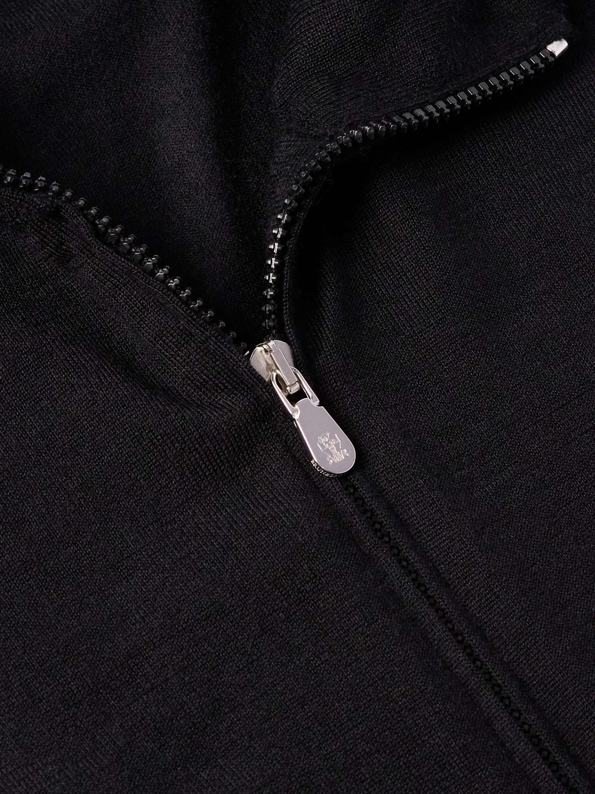 Cashmere and Silk-Blend Zip-Up Sweater view