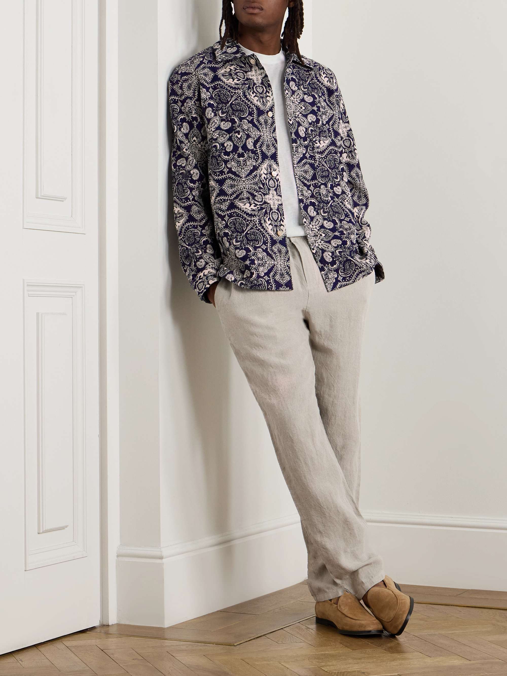 Samurai Wide-Leg Linen Trousers view