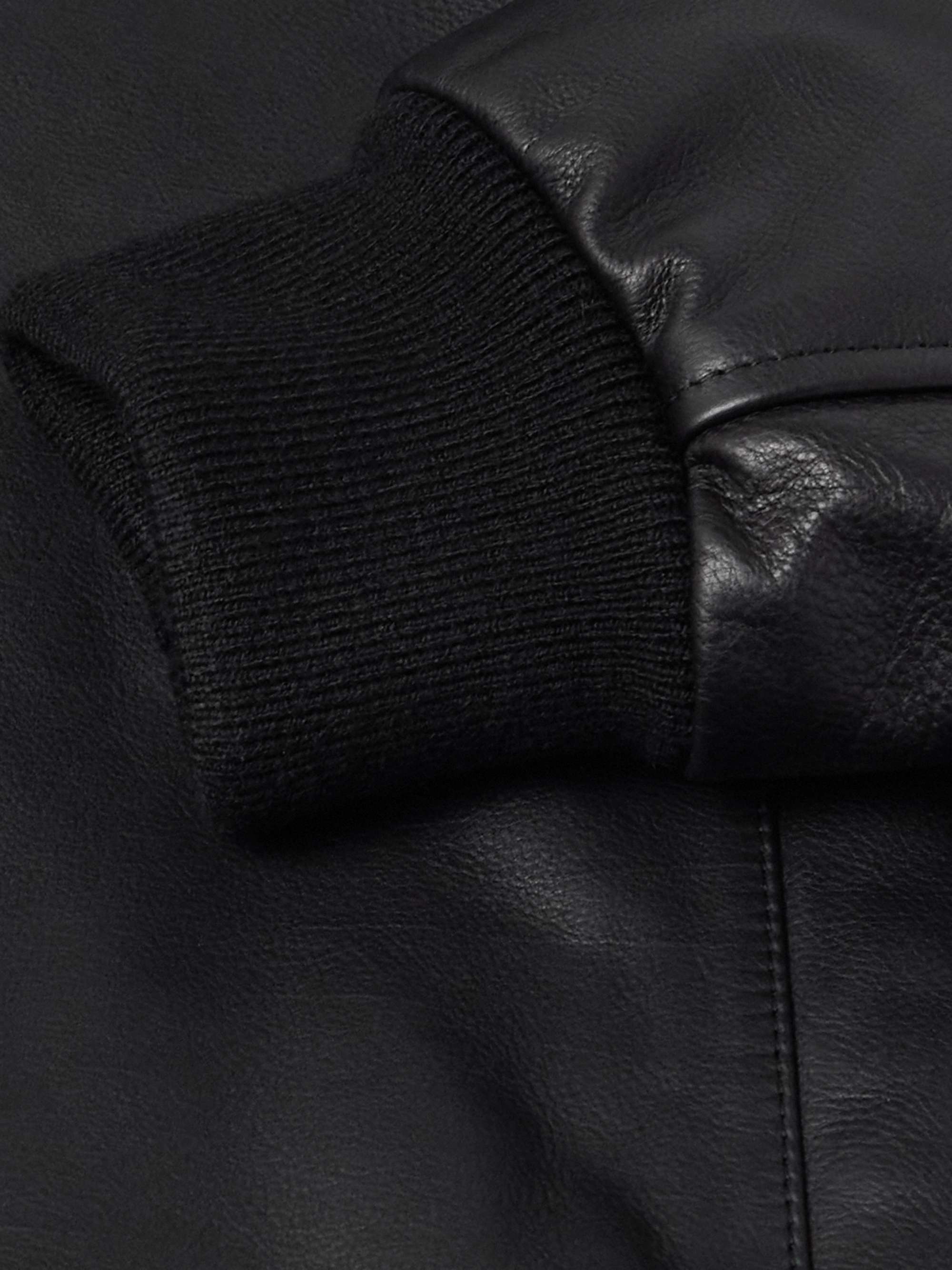 Full-Grain Leather Bomber Jacket view