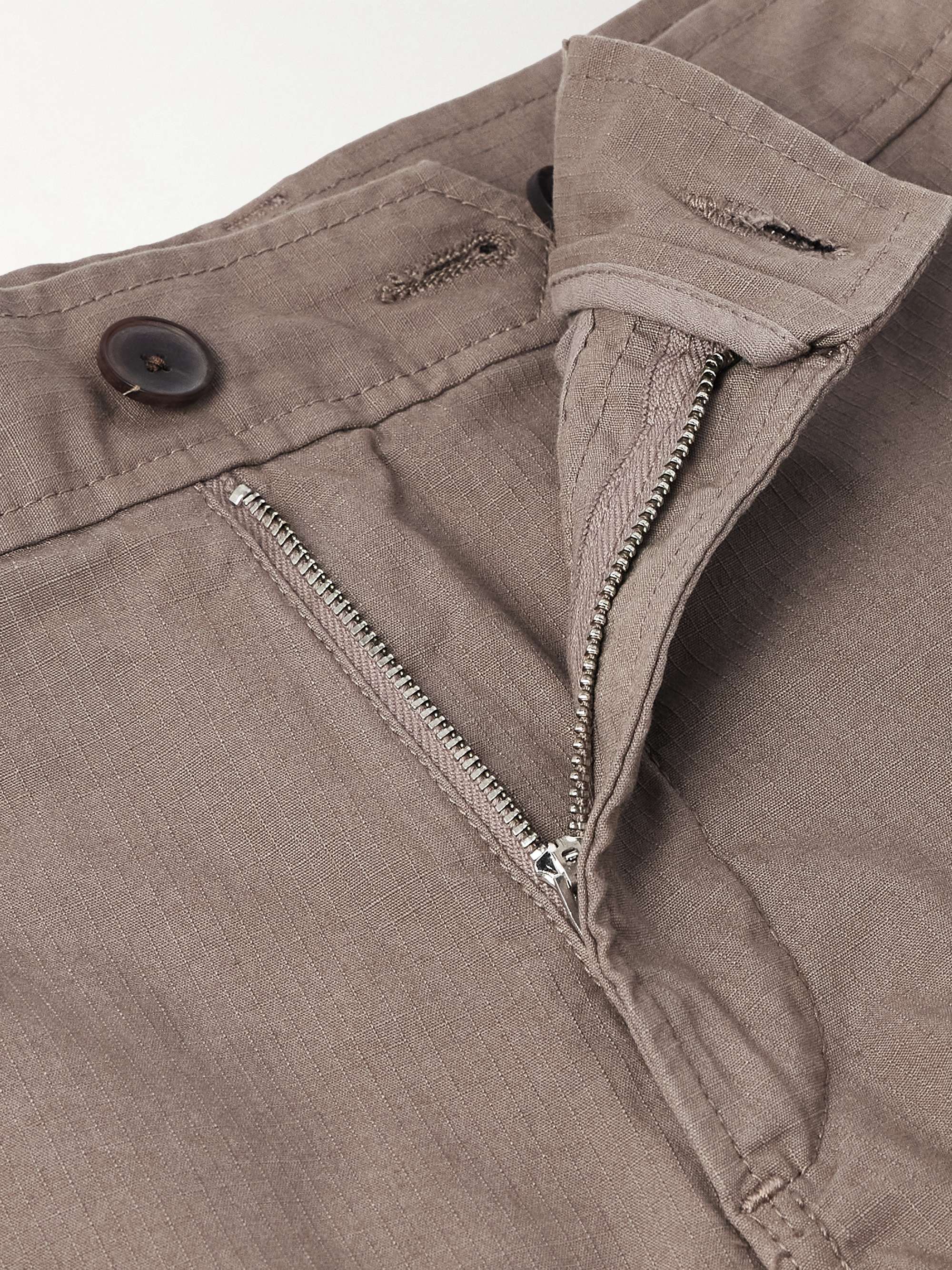Edward Straight-Leg Organic Cotton-Blend Ripstop Cargo Trousers view
