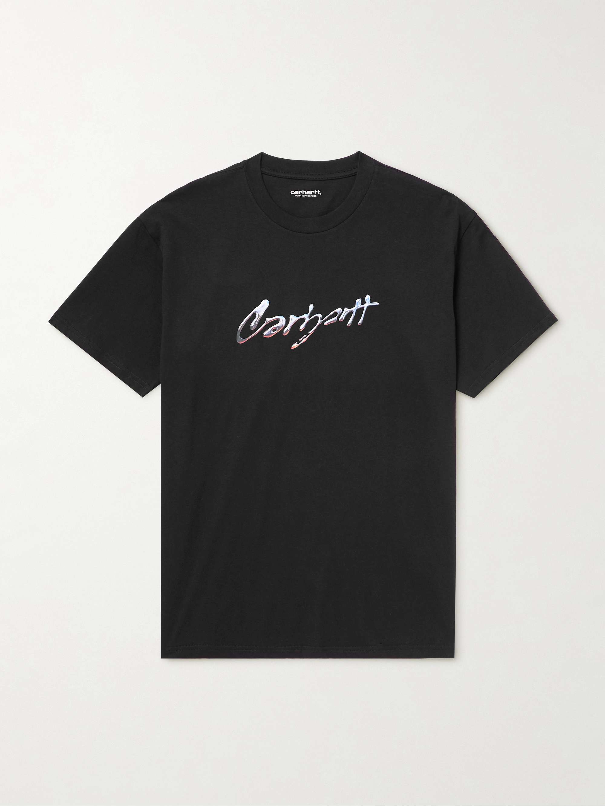 Drip Script Logo-Print Cotton-Jersey T-Shirt view