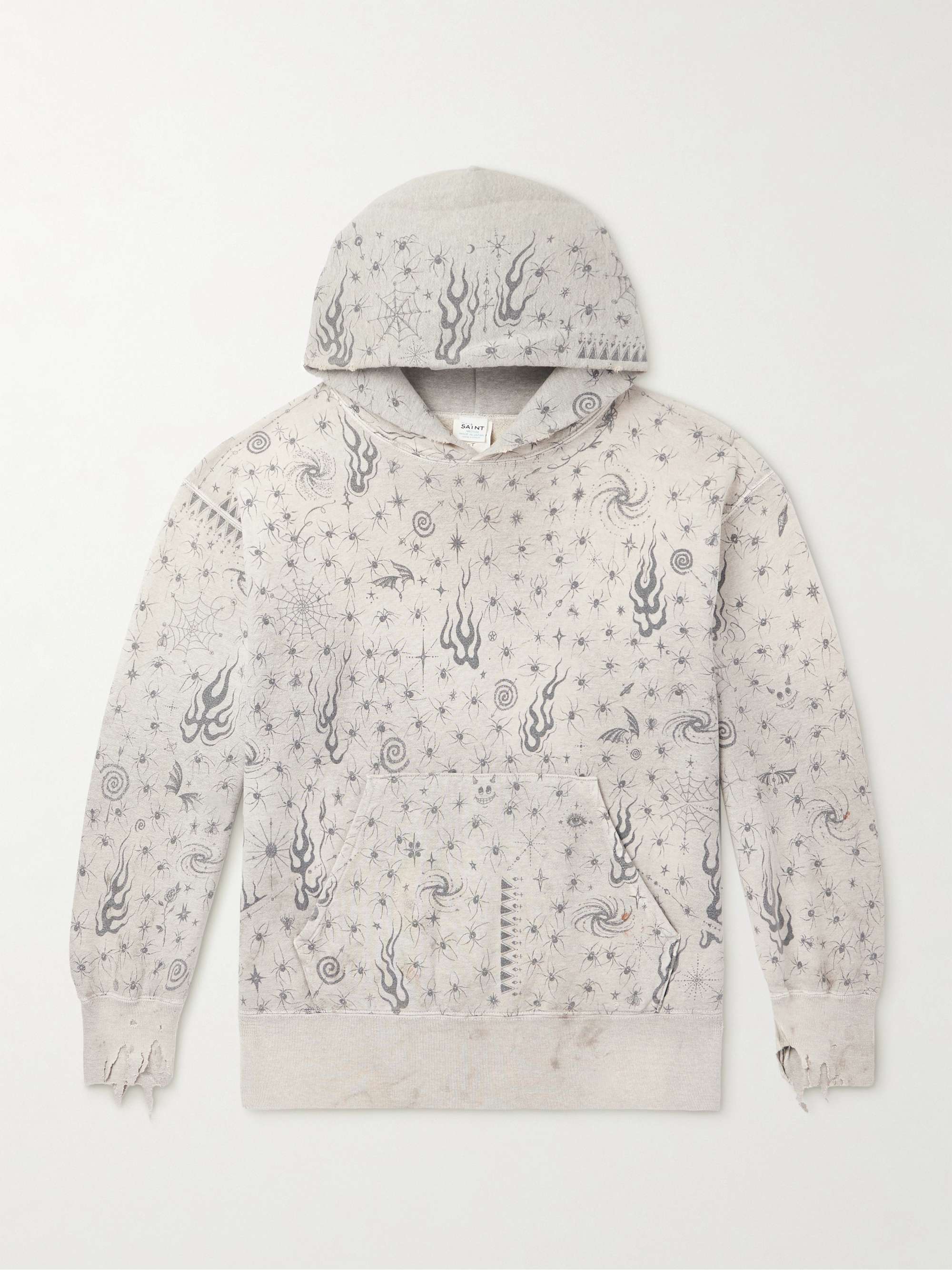 + Dr. Woo Distressed Printed Cotton-Jersey Sweatshirt view