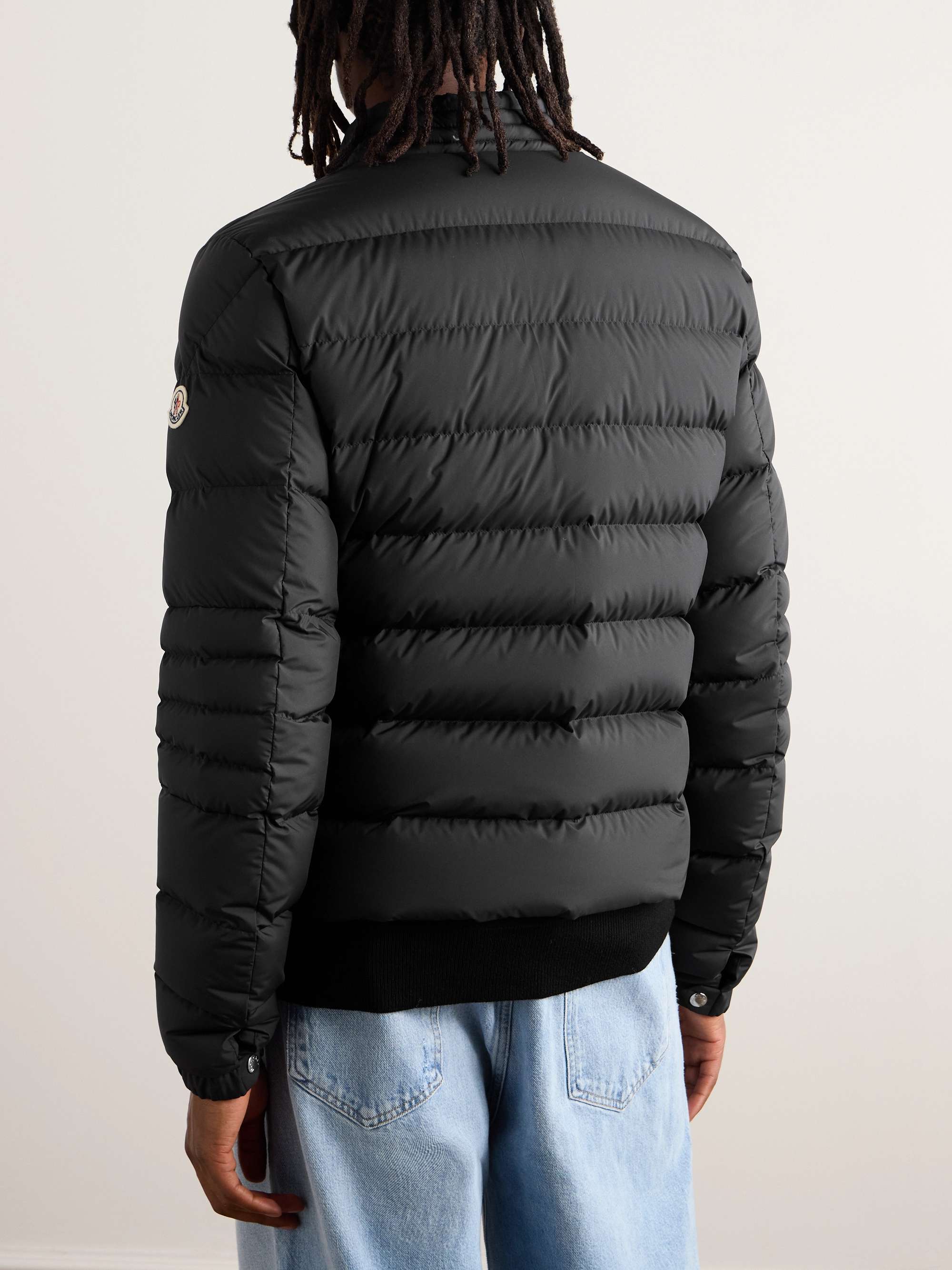 Grosgrain-Trimmed Logo-Appliquéd Quilted Shell Down Jacket view