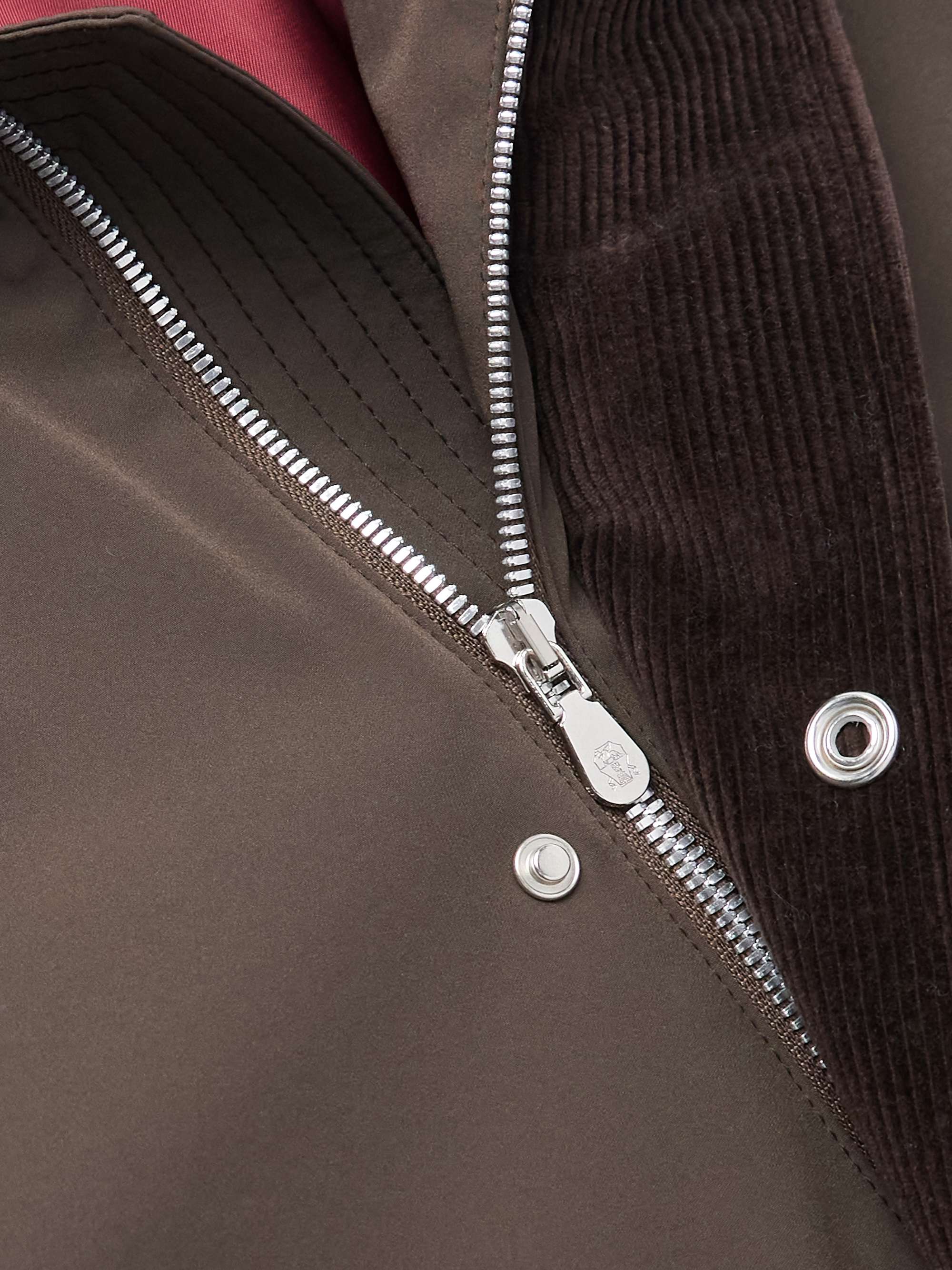 Cotton-Blend Corduroy-Trimmed Shell Field Jacket view