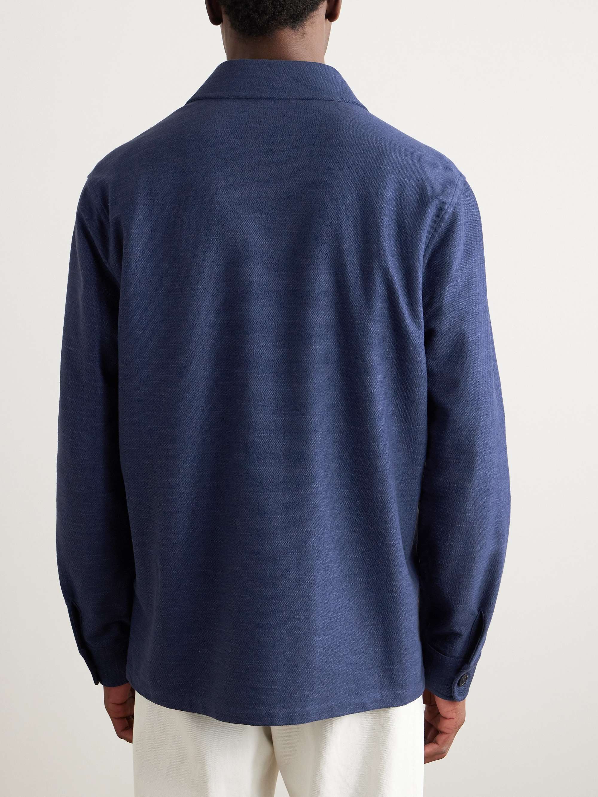 Silk, Cotton and Linen-Blend Overshirt view