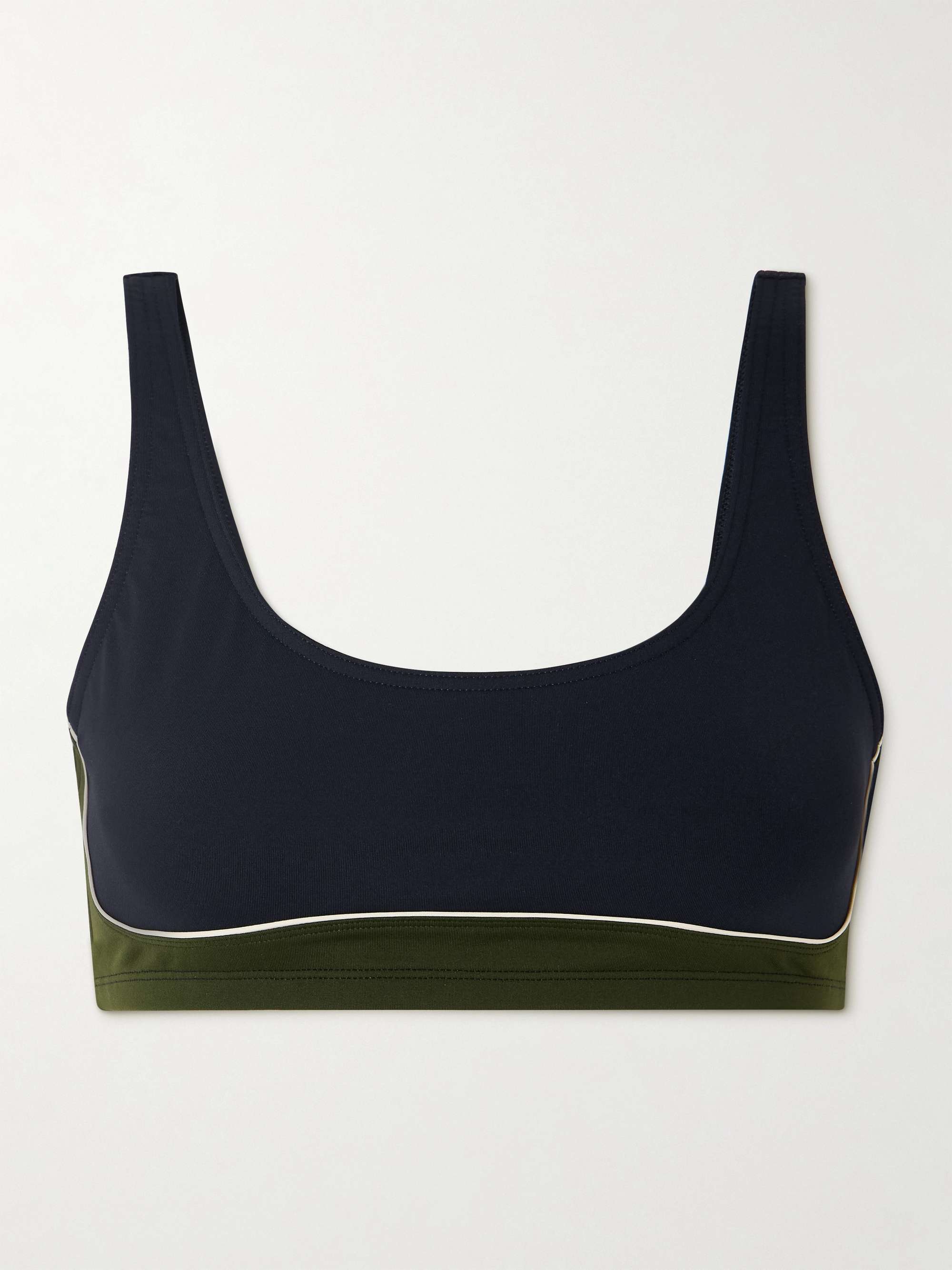 Finale color-block bikini top view
