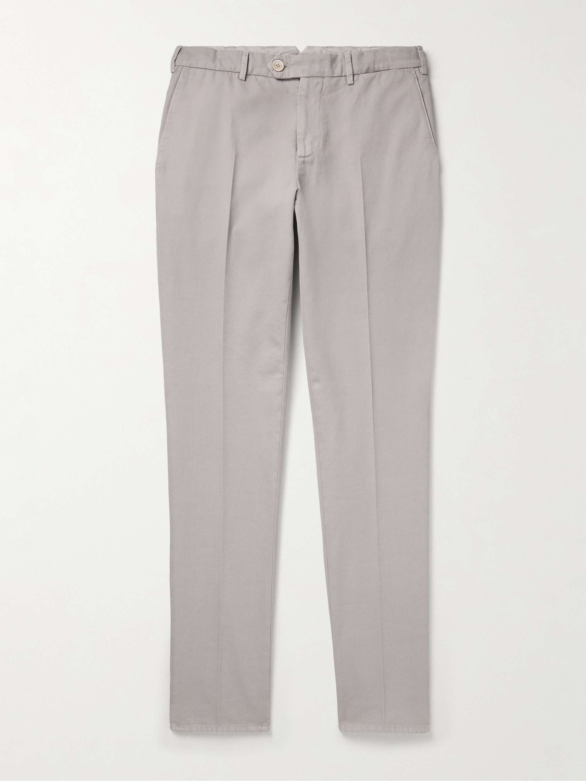 Slim-Fit Straight-Leg Cotton-Twill Chinos view