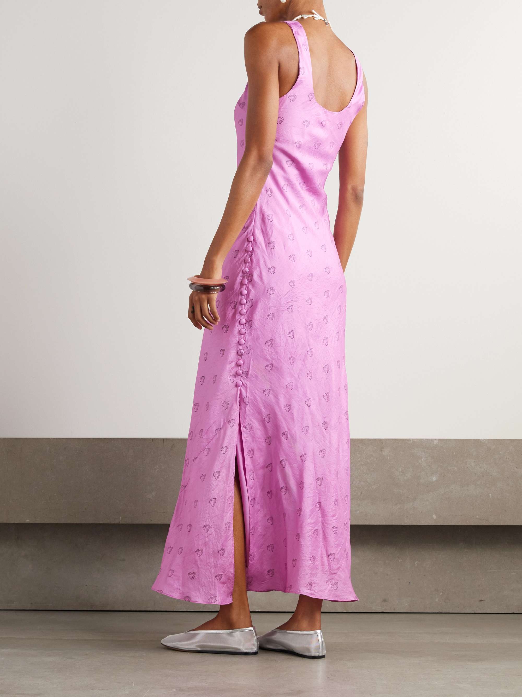 Adele printed silk midi dress view