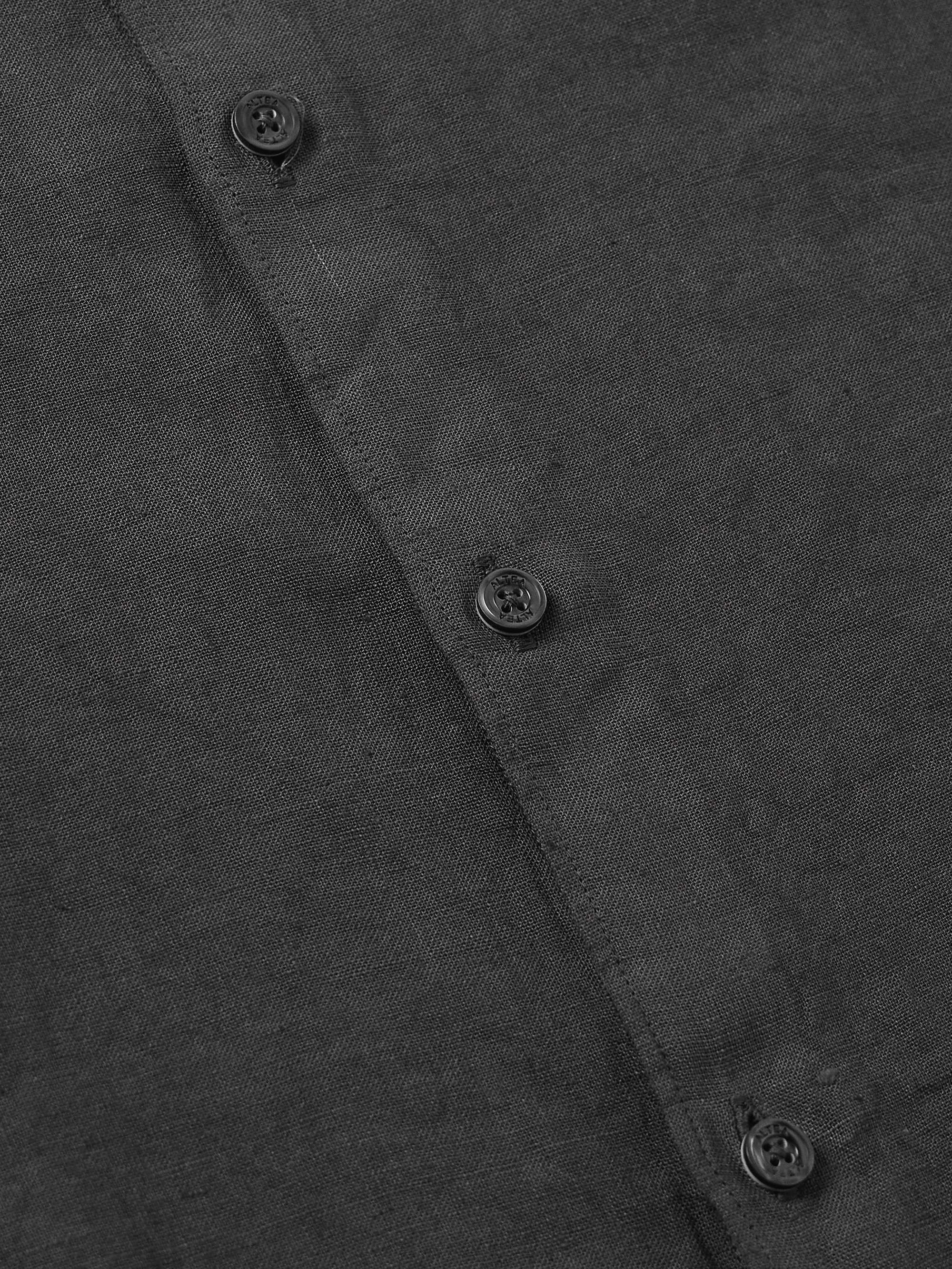 Mercer Slim-Fit Garment-Dyed Linen Shirt view