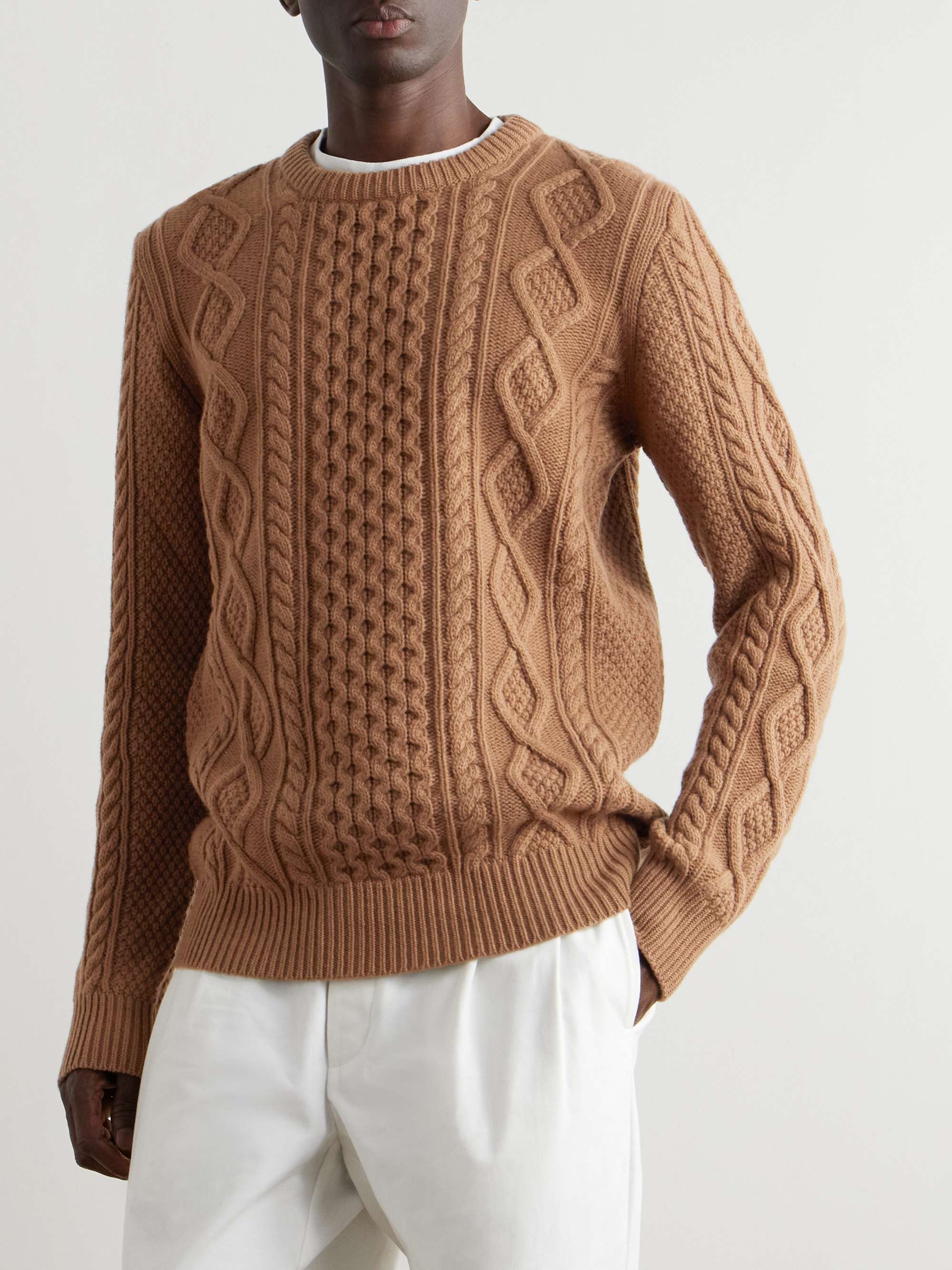 Pescatore Cable-Knit Virgin Wool Sweater view