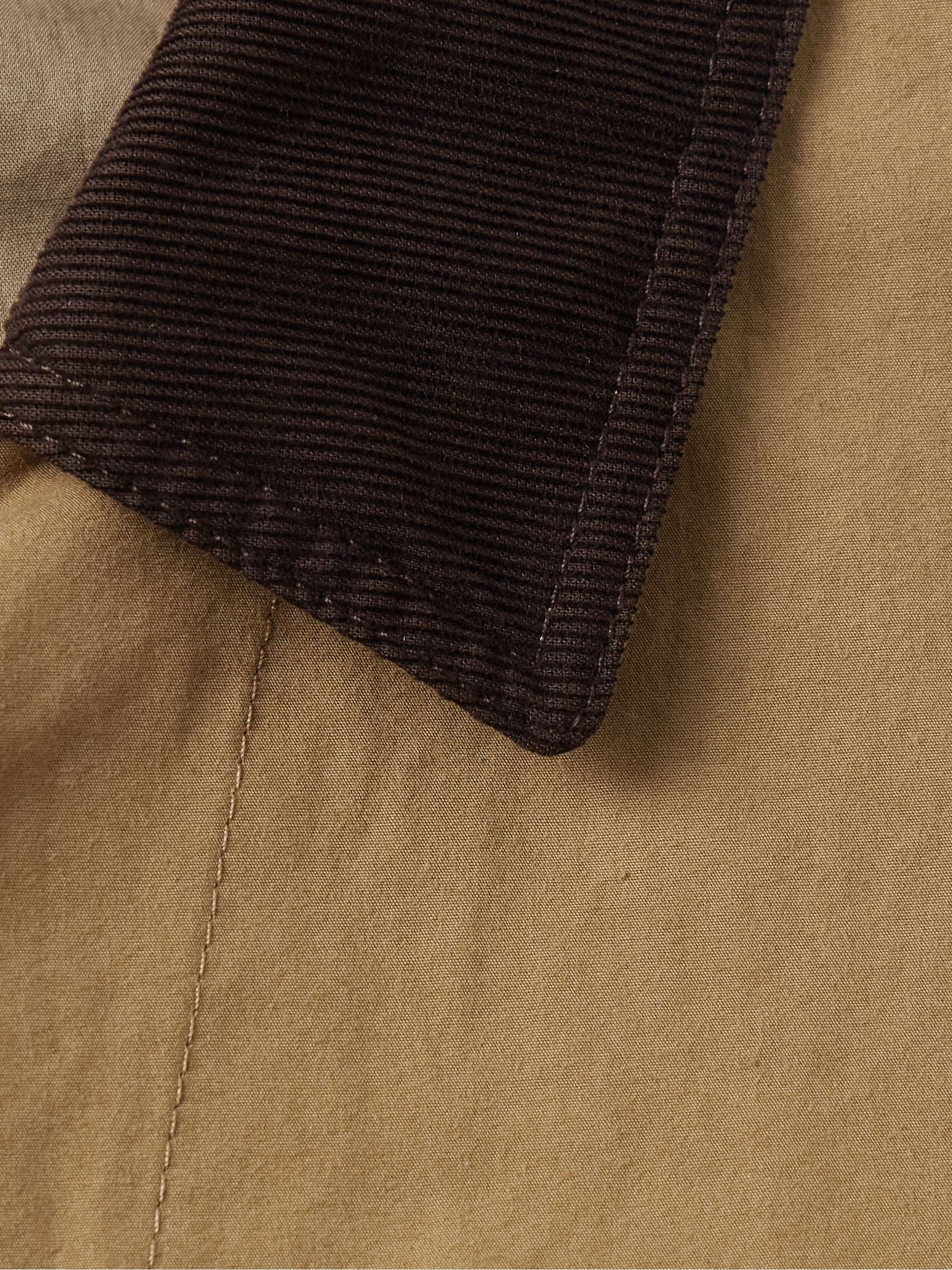 Frank Corduroy-Trimmed Brushed-Cotton Jacket view