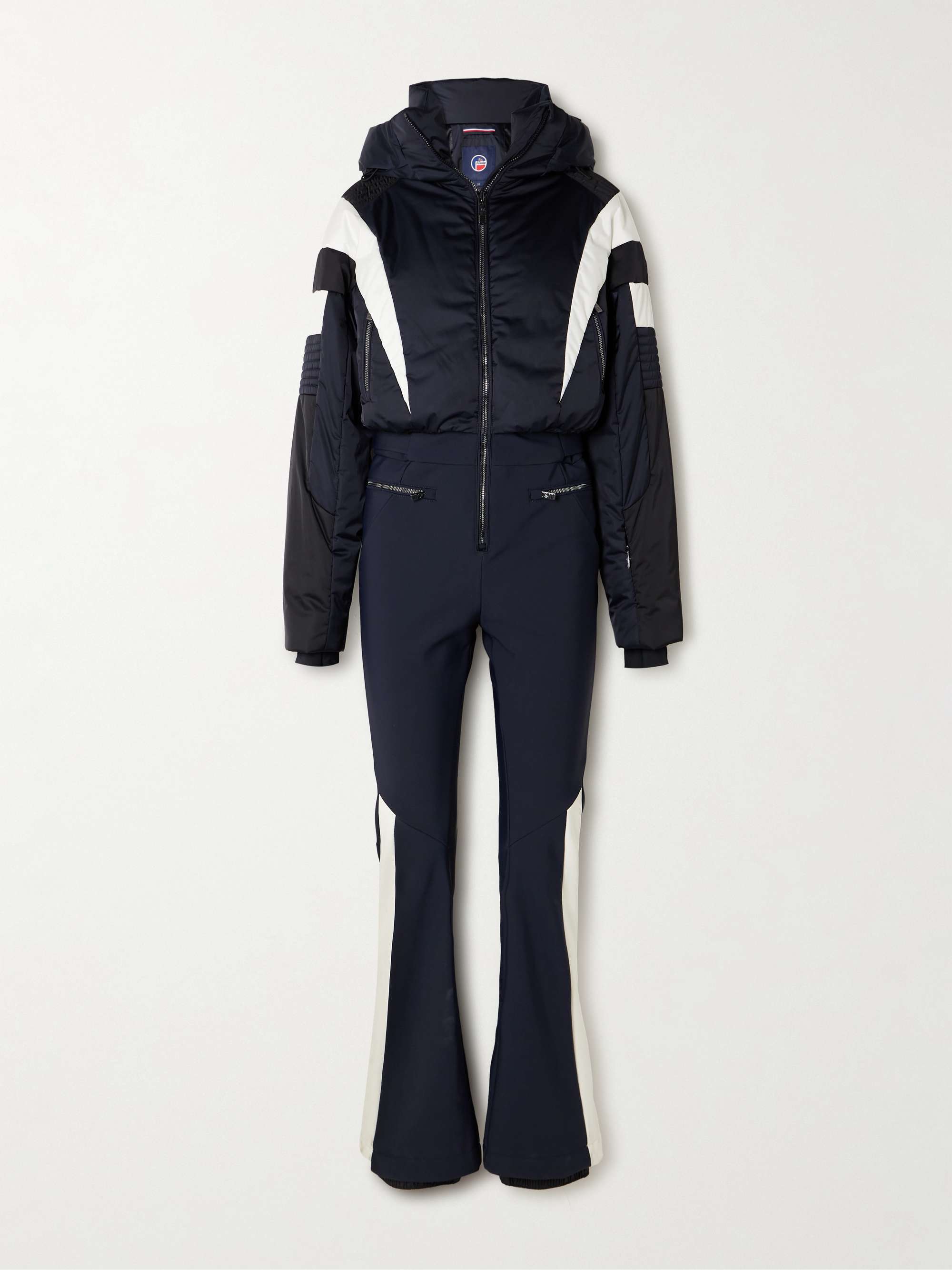 Julienne hooded padded paneled ski suit view