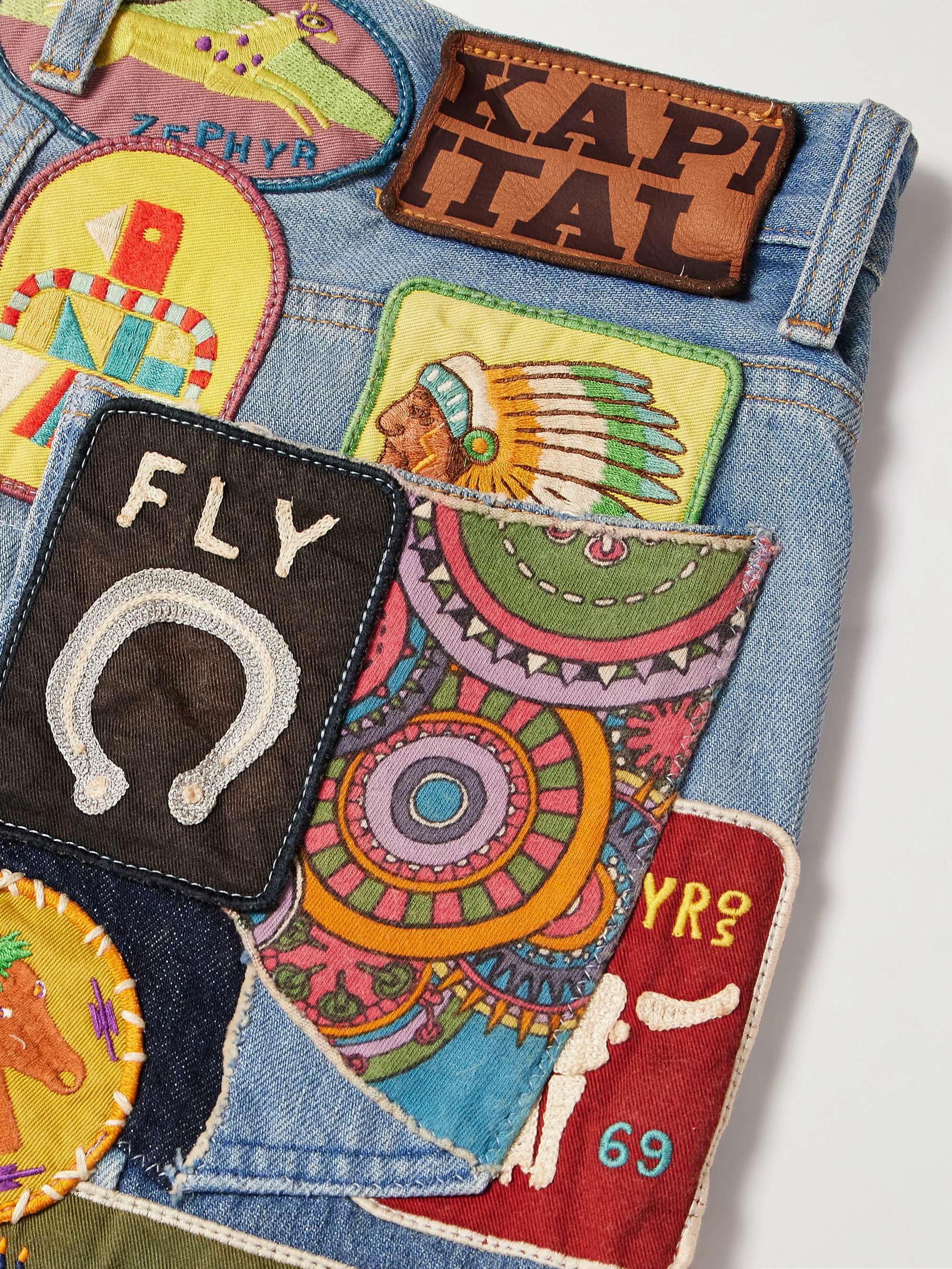 Flared Appliquéd Jeans view
