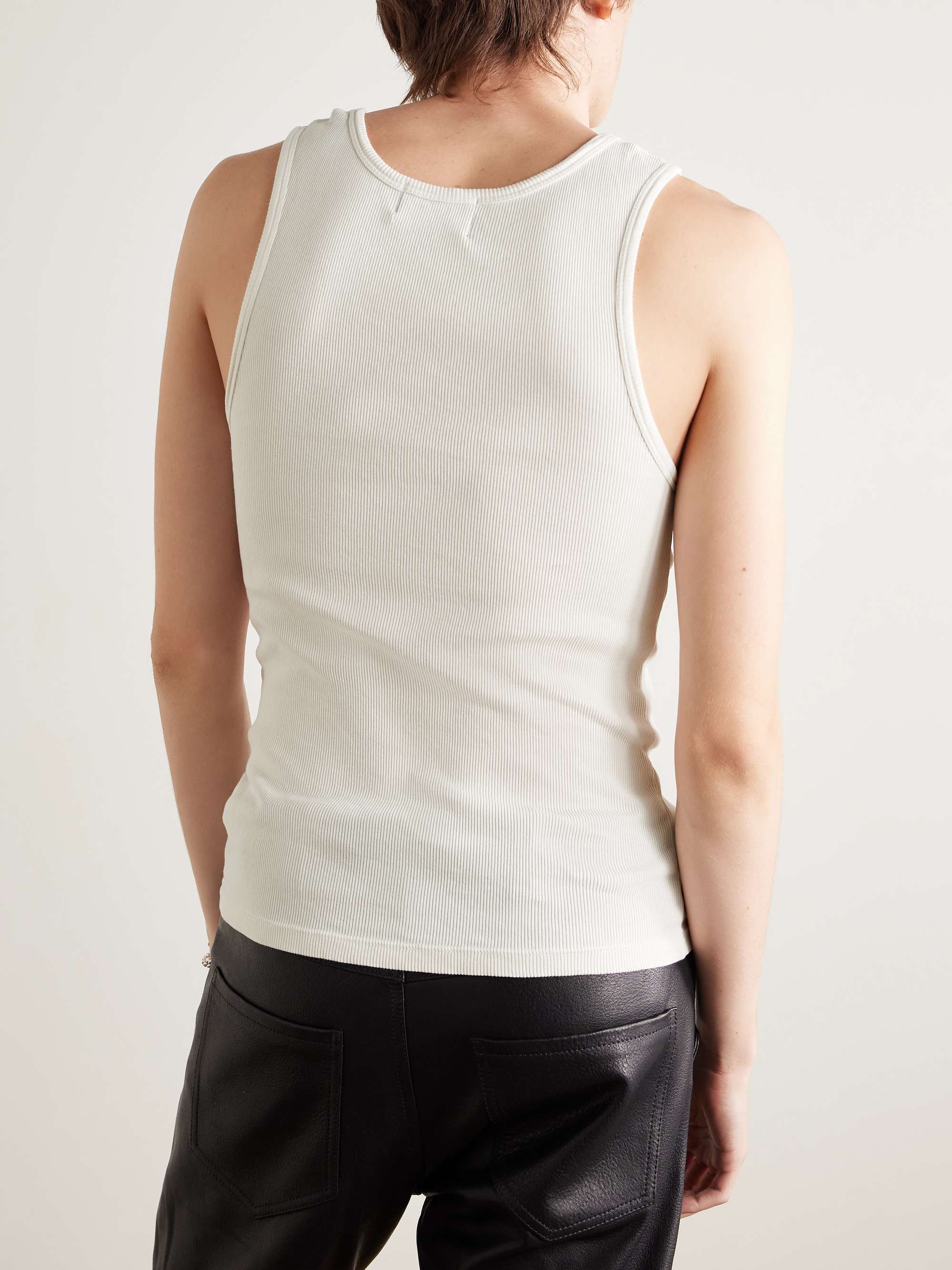 Bad Professor Logo-Print Ribbed Cotton Tank Top view