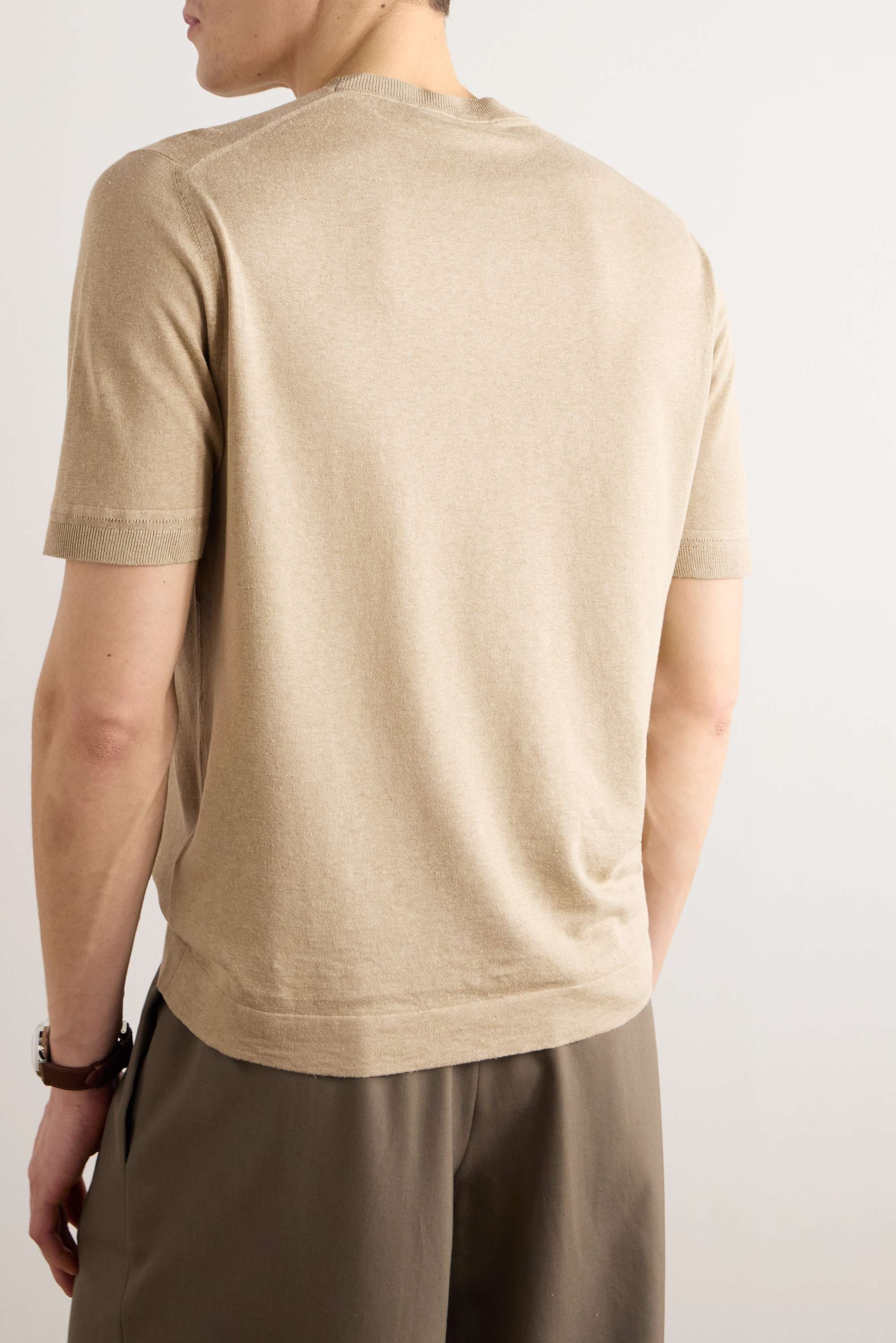 Silk and Linen-Blend T-Shirt view