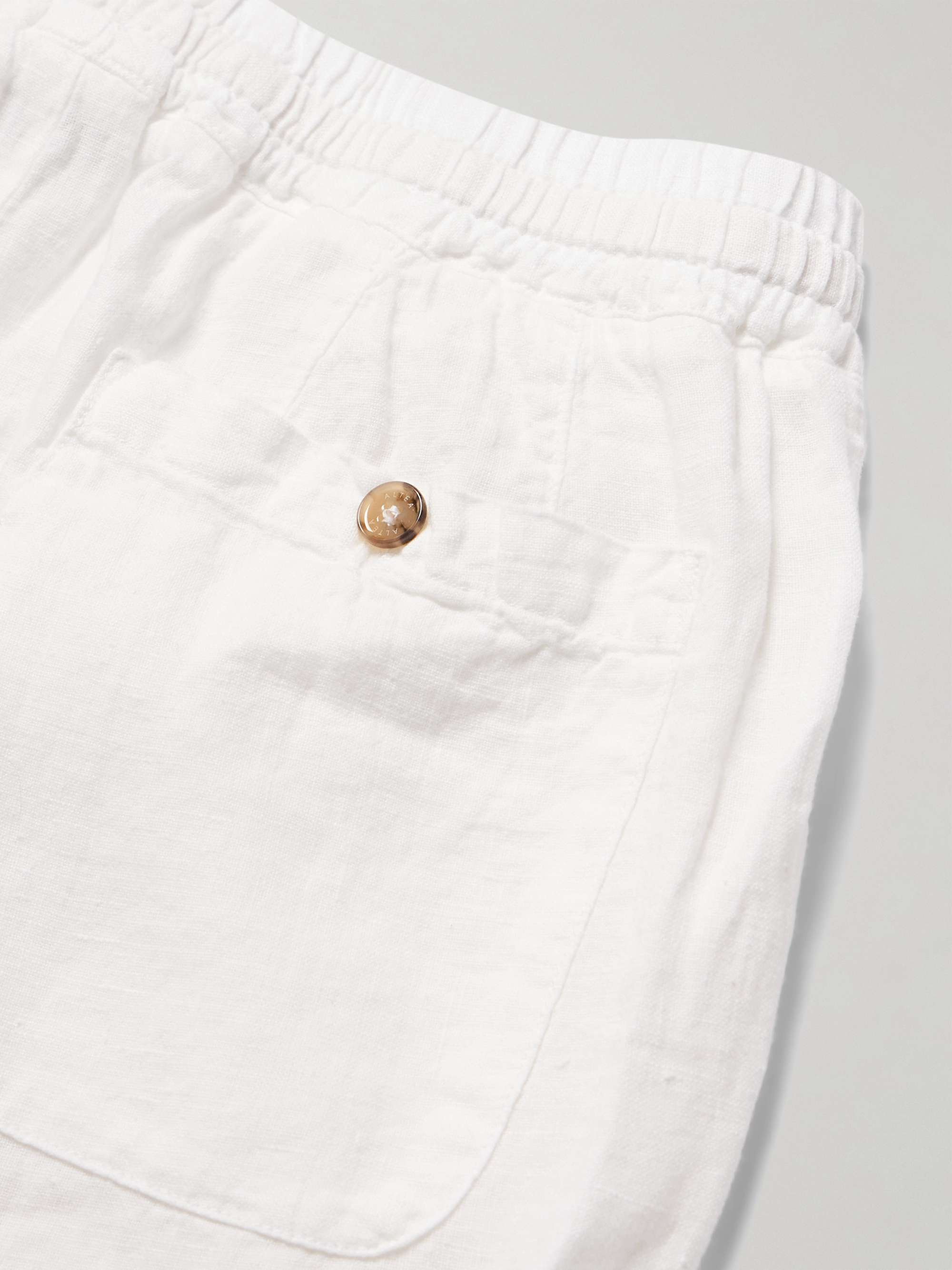Aaron Straight-Leg Linen Drawstring Trousers view