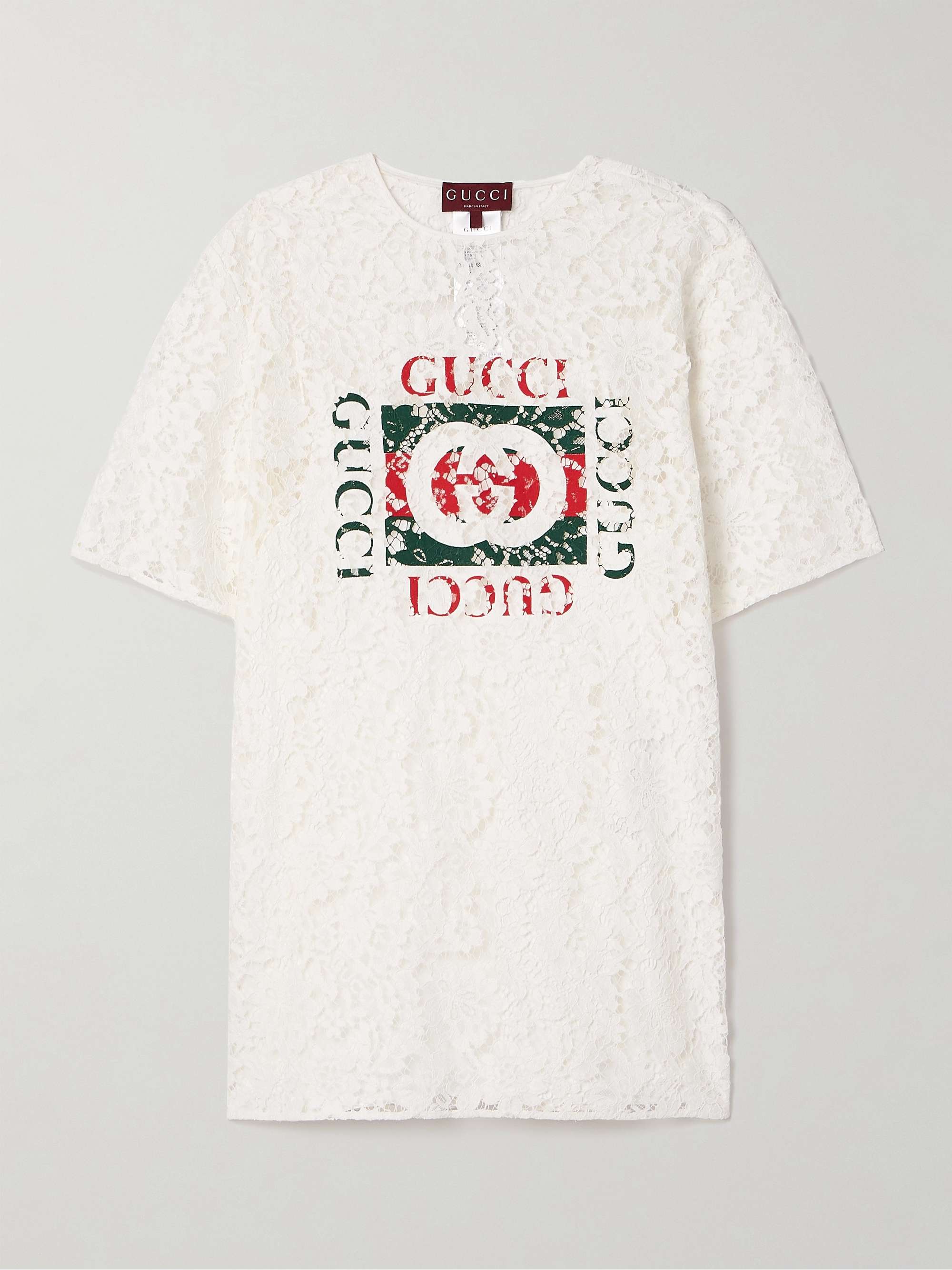 Printed corded lace T-shirt view