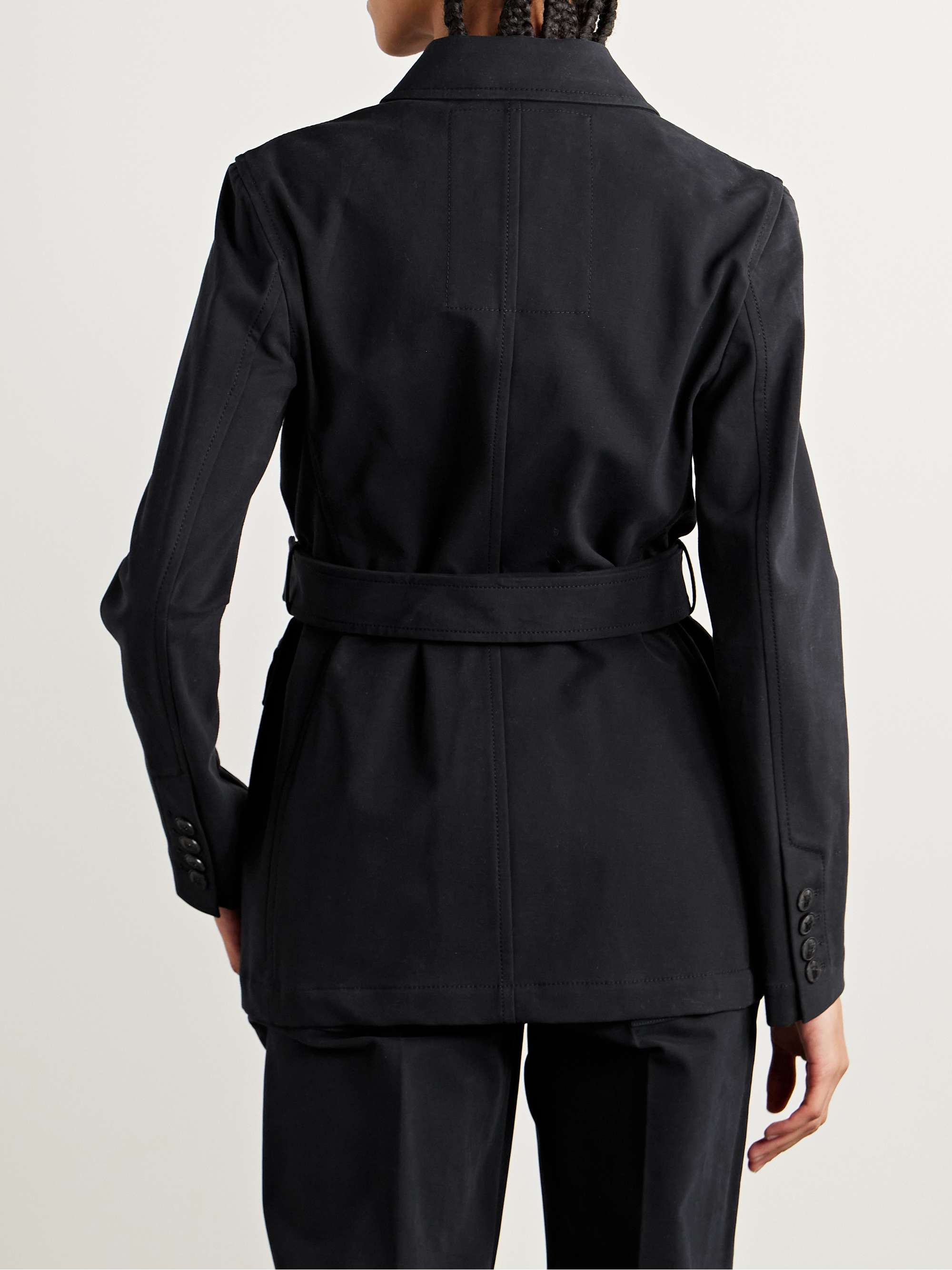 Amelia belted cotton-blend jacket view