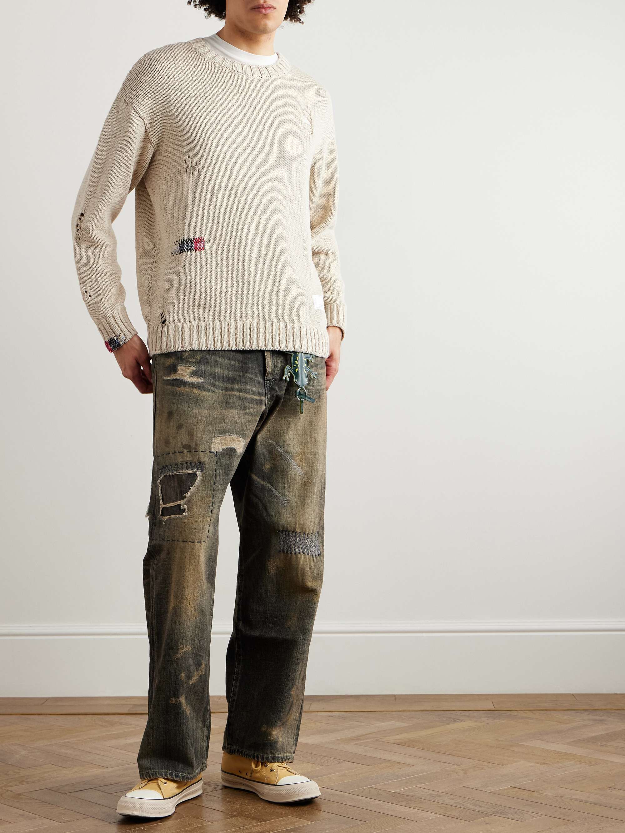 Savage Distressed Cotton Sweater view