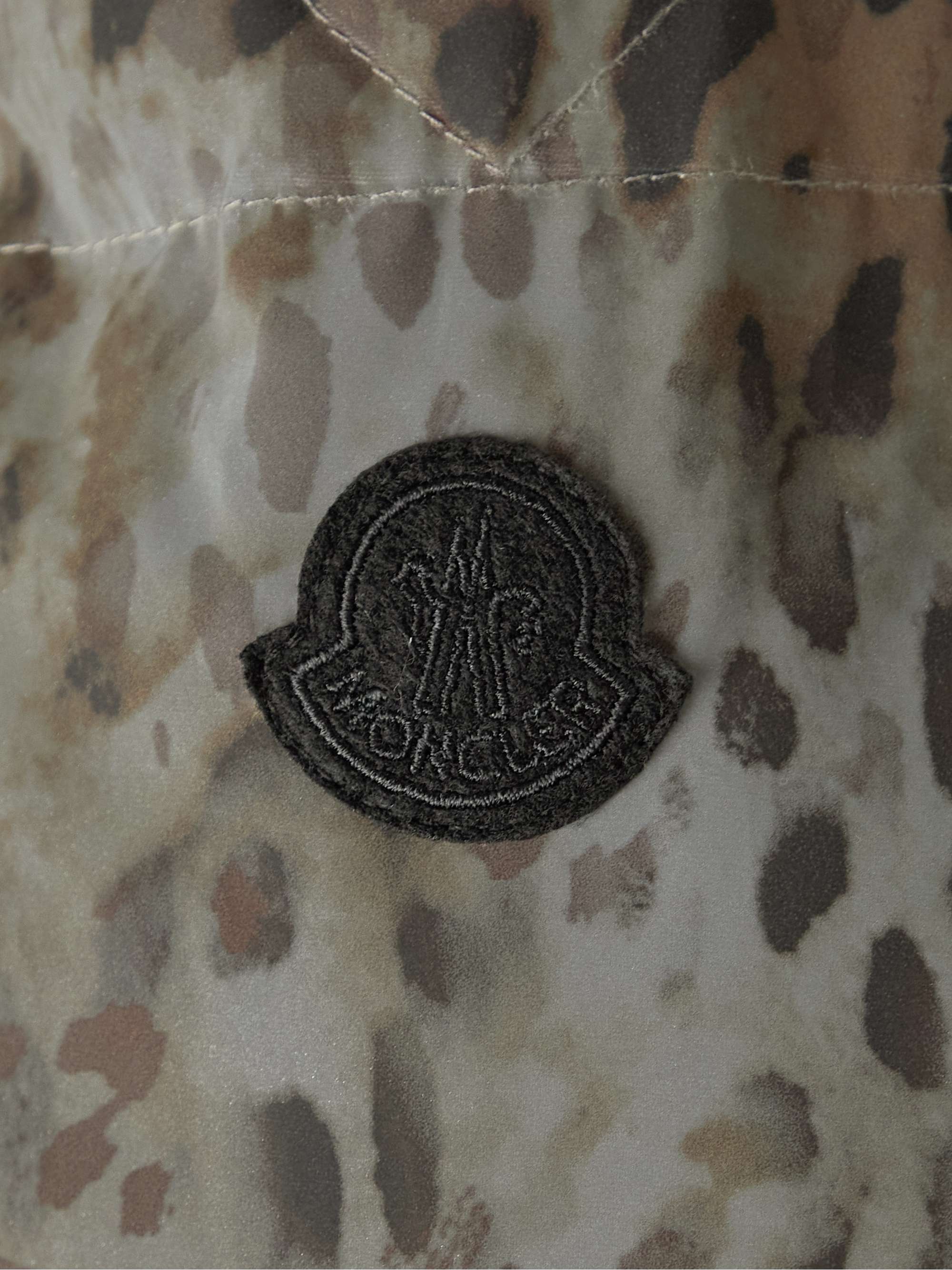 2 Moncler 1952 Reflective Reversible Cheetah-Print Shell Down Jacket view