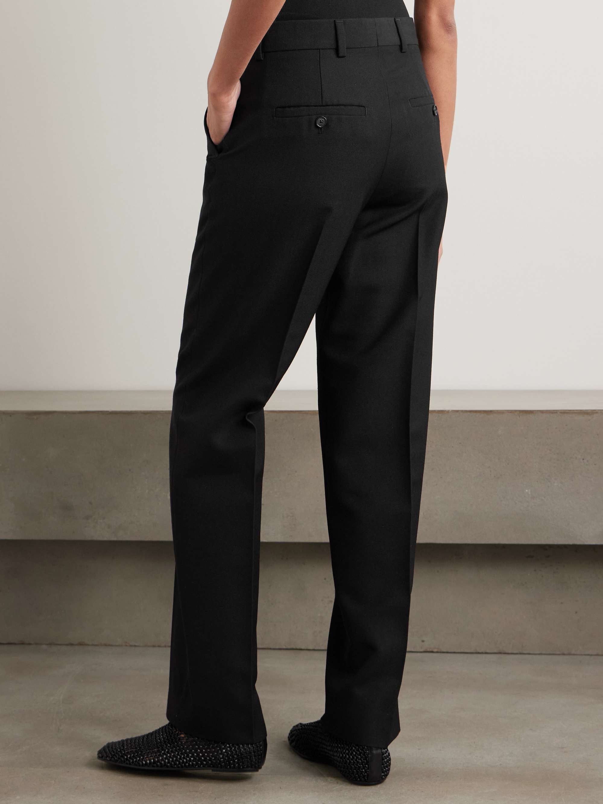Recycled grain de poudre straight-leg pants view