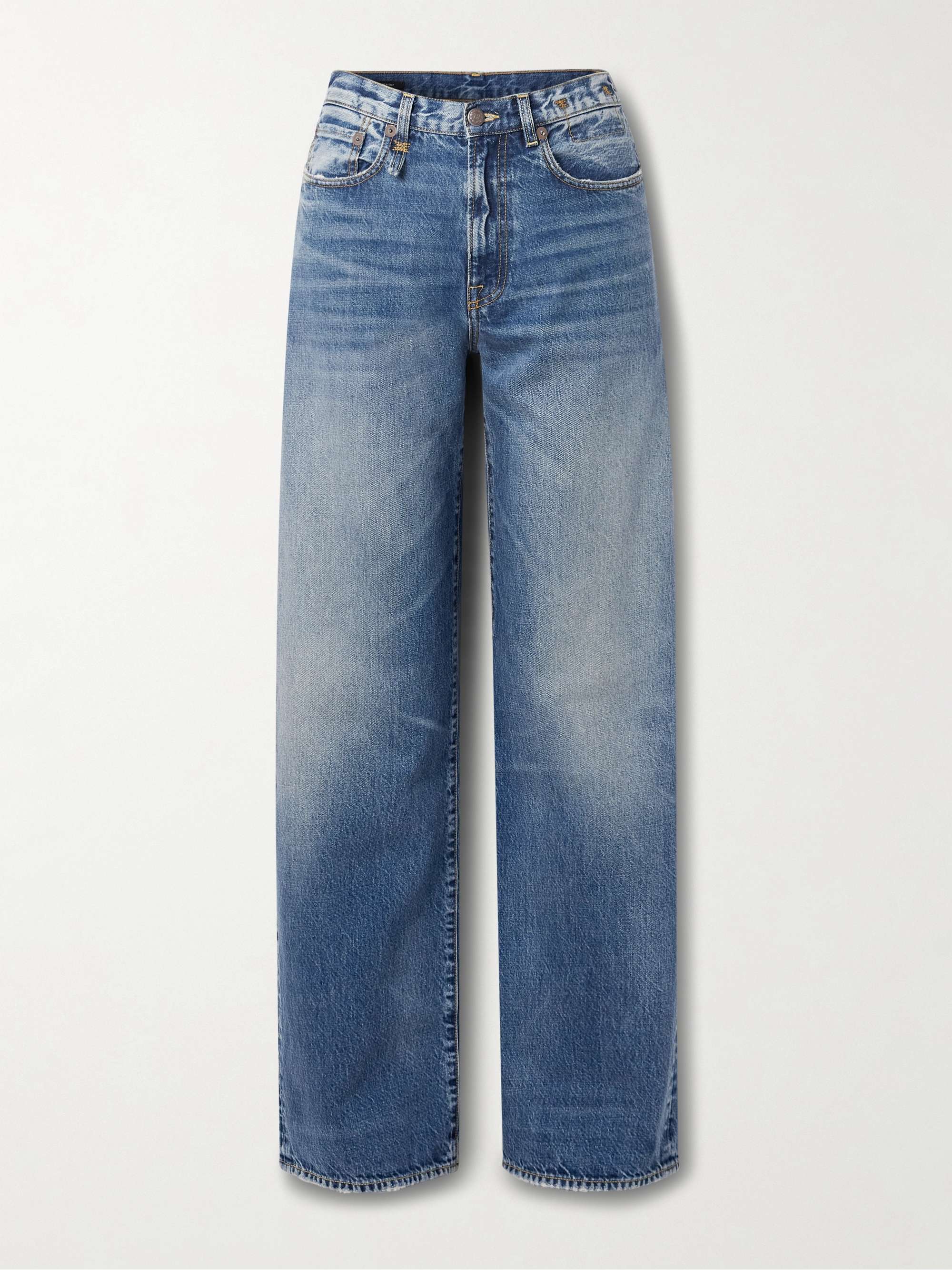 D'Arcy distressed mid-rise wide-leg jeans view