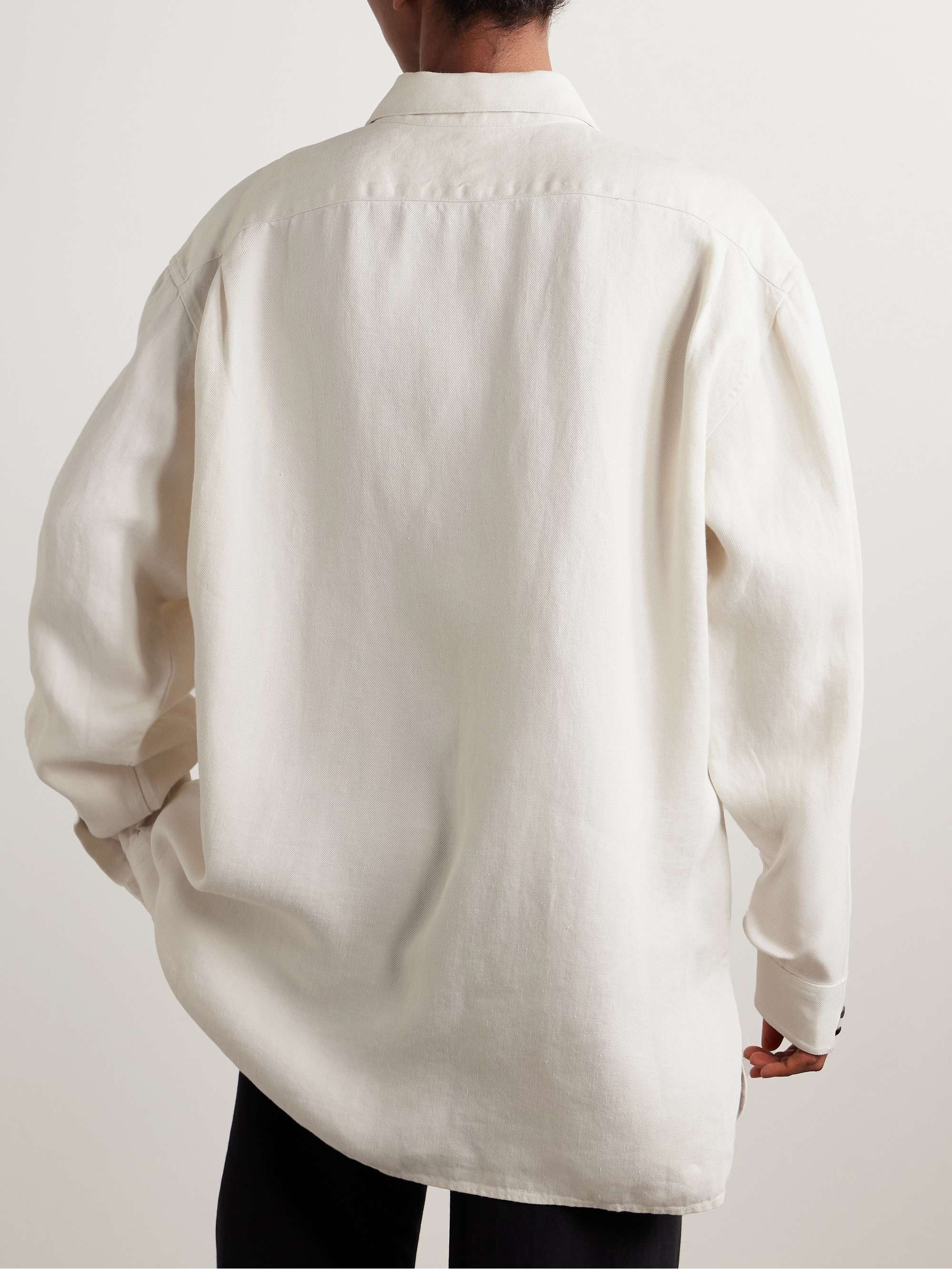 Nesson linen-twill shirt view
