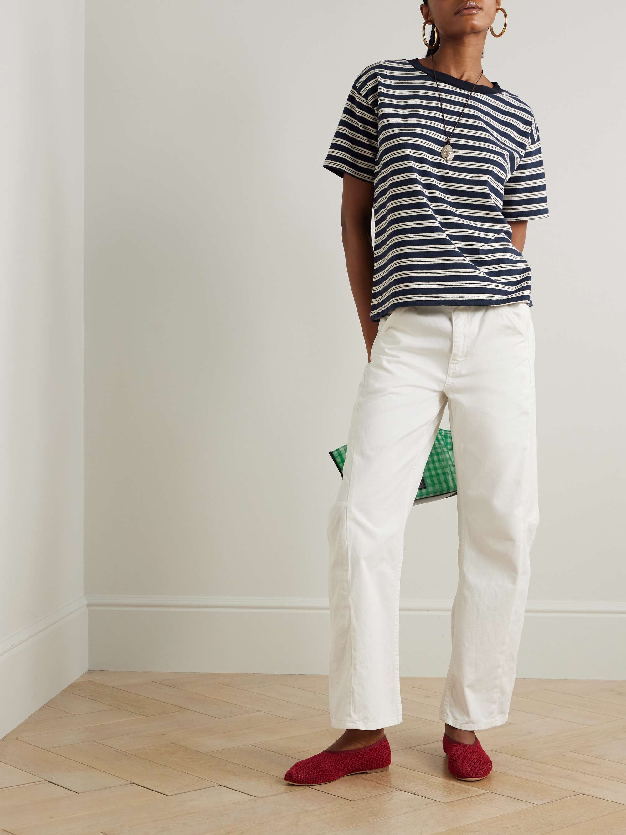 Atlas striped cotton-jersey T-shirt view