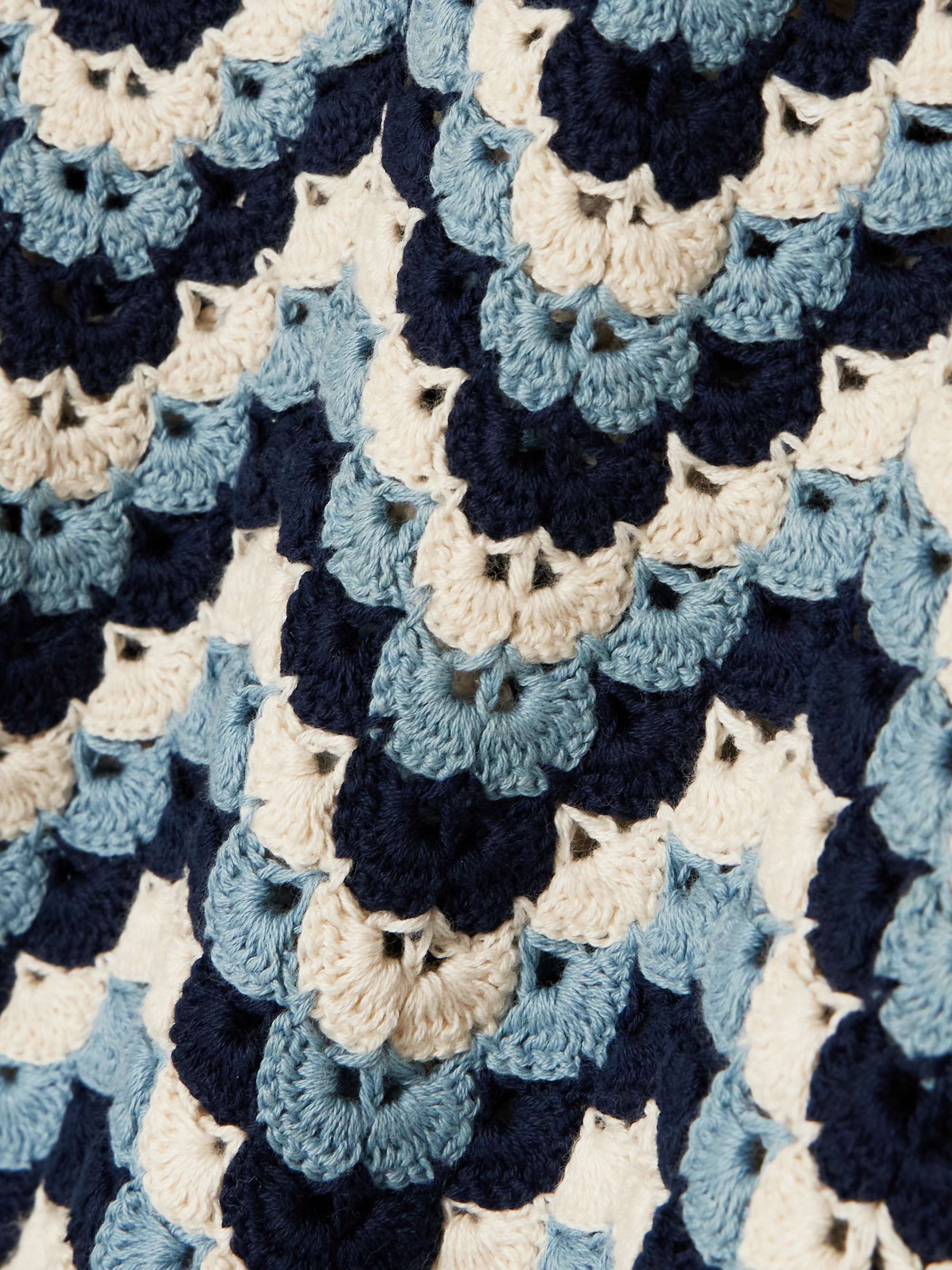 Safi cropped crocheted cotton top view