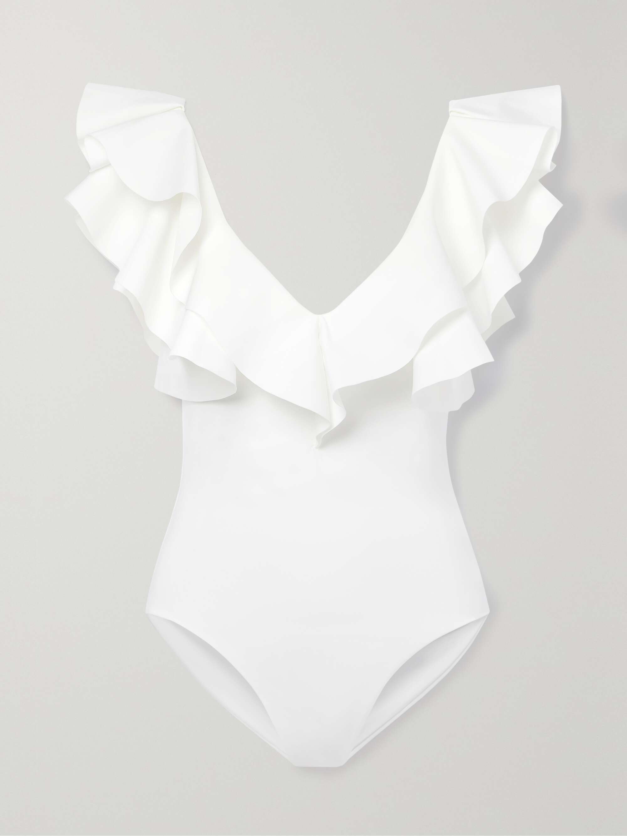 + NET SUSTAIN Santa ruffled swimsuit view