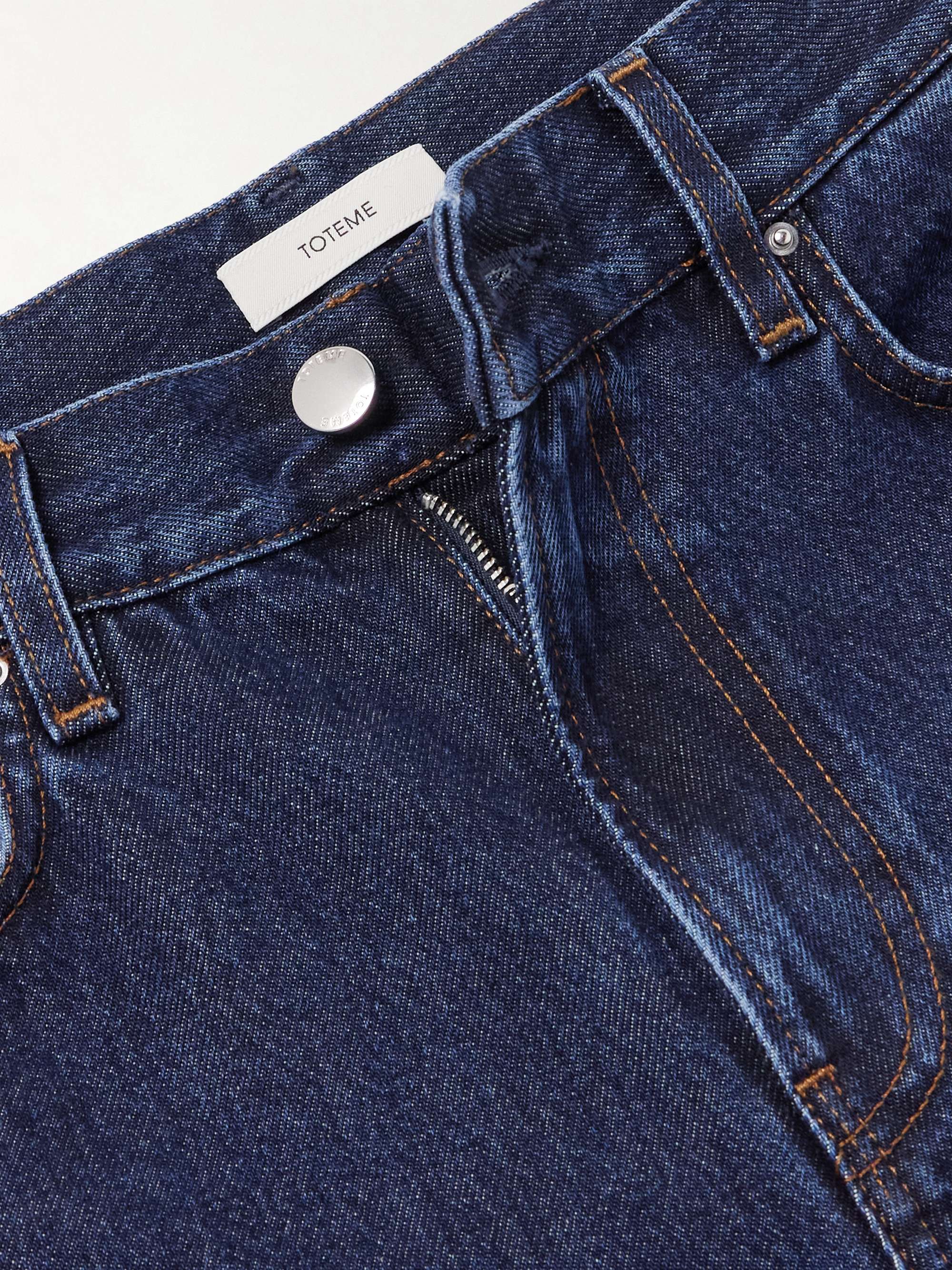 Organic low-rise straight-leg jeans view