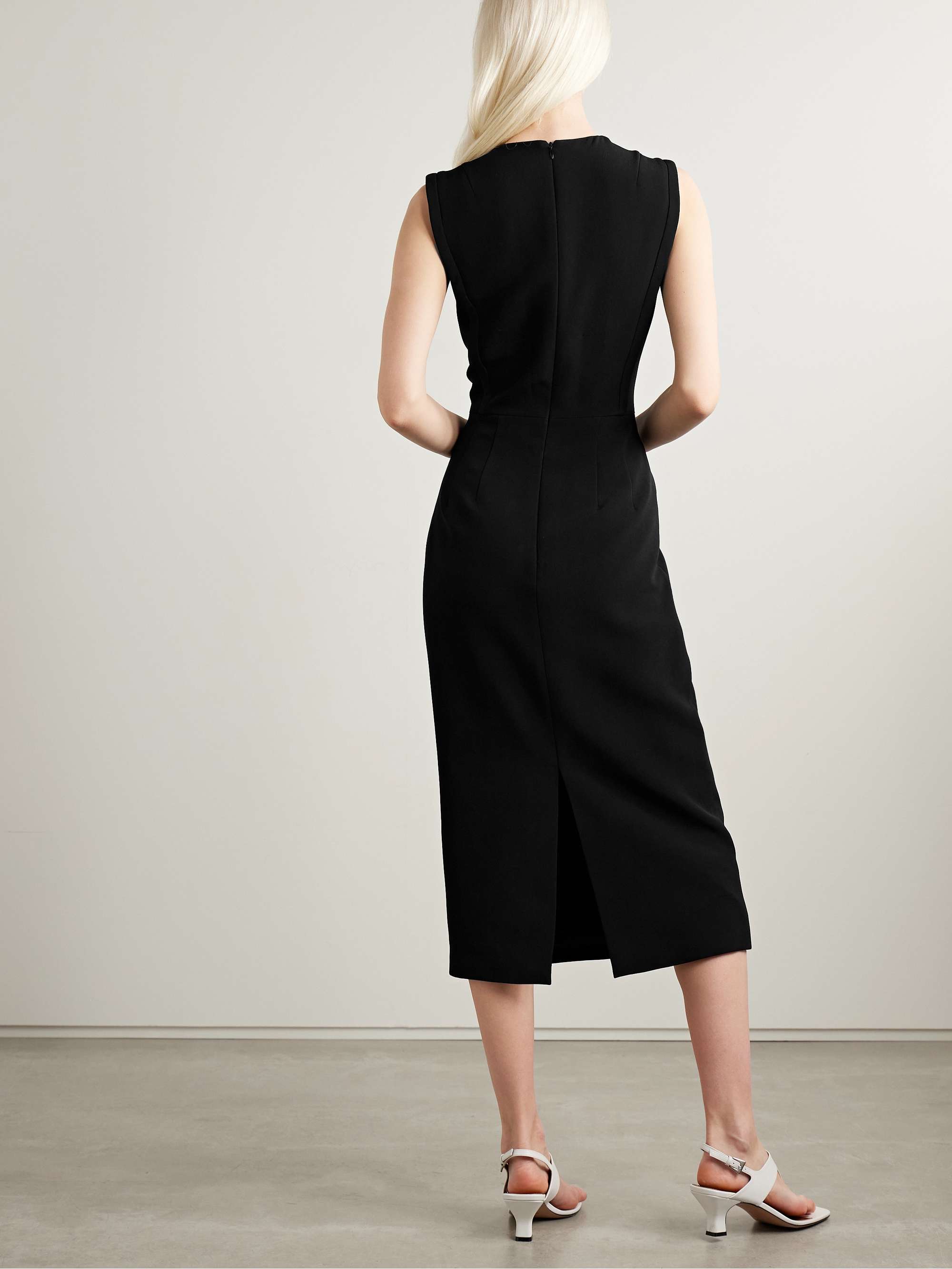Cappia embellished crepe midi dress view