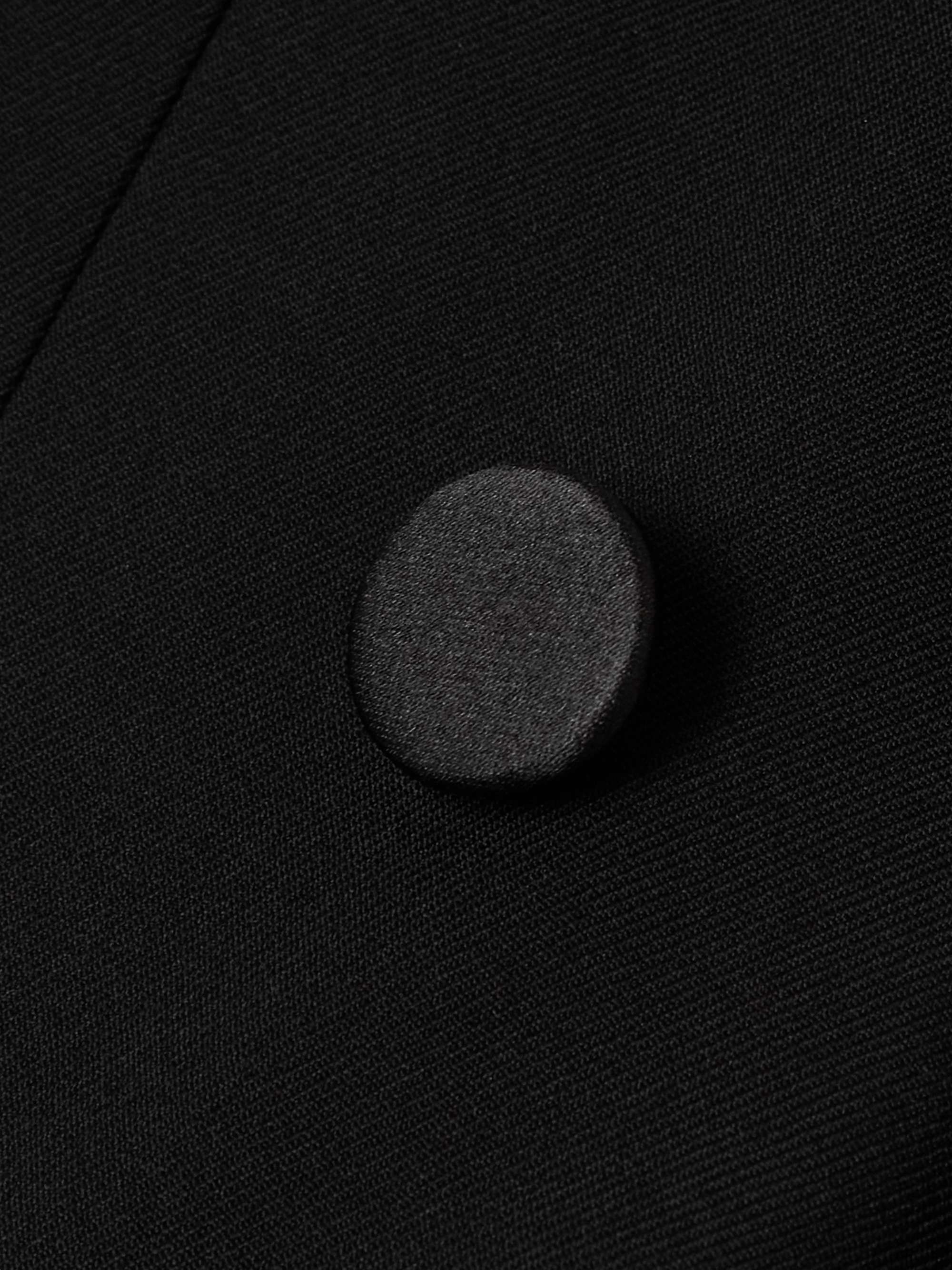 Cropped wool-gabardine blazer view