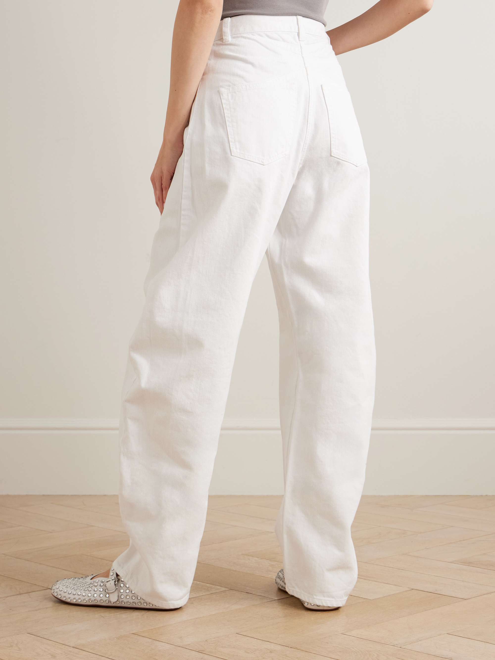 Mid-rise barrel-leg jeans view