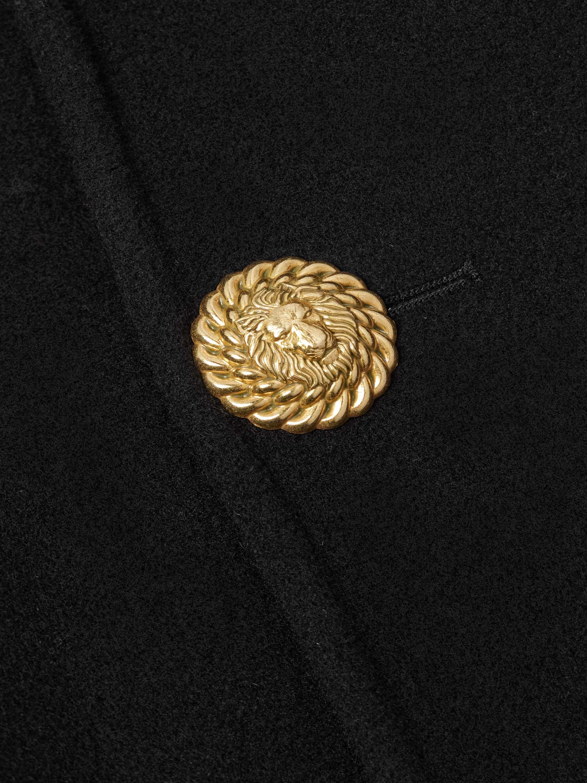 Double-Breasted Virgin Wool and Cashmere-Blend Coat view