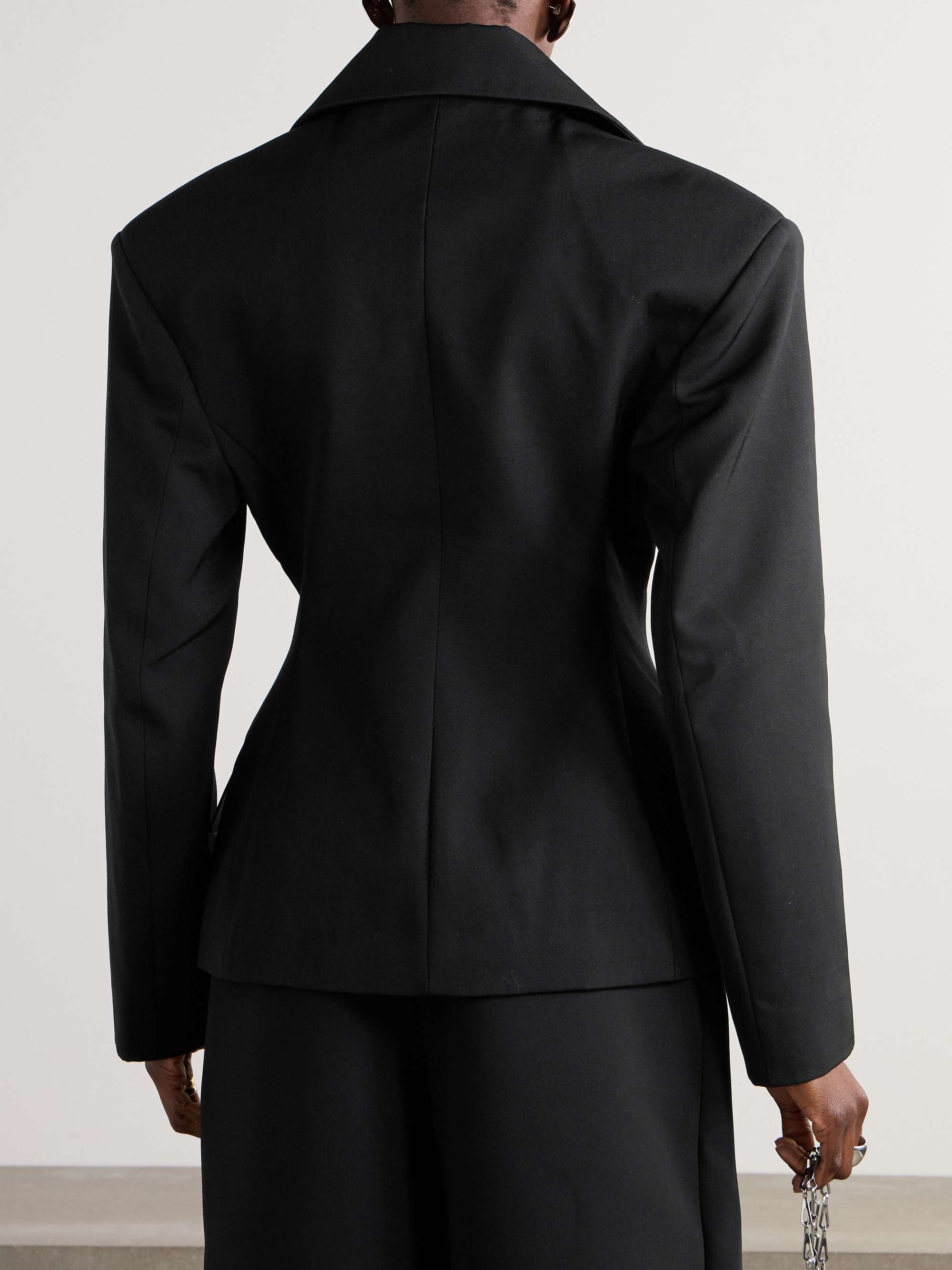 Norma oversized double-breasted wool-twill blazer view